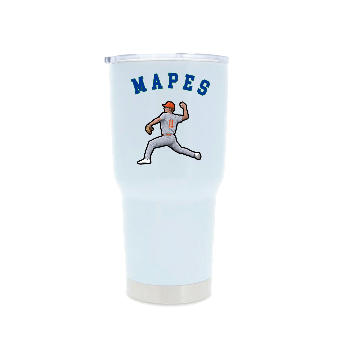 30oz Stainless Steel Tumbler — Shirsey Arch in White