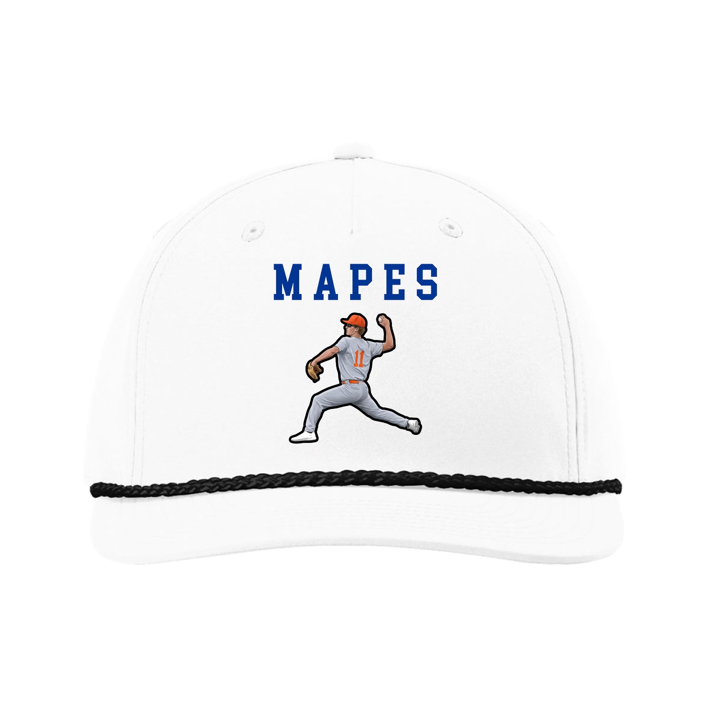 Five-Panel Classic Rope Cap — Shirsey in White