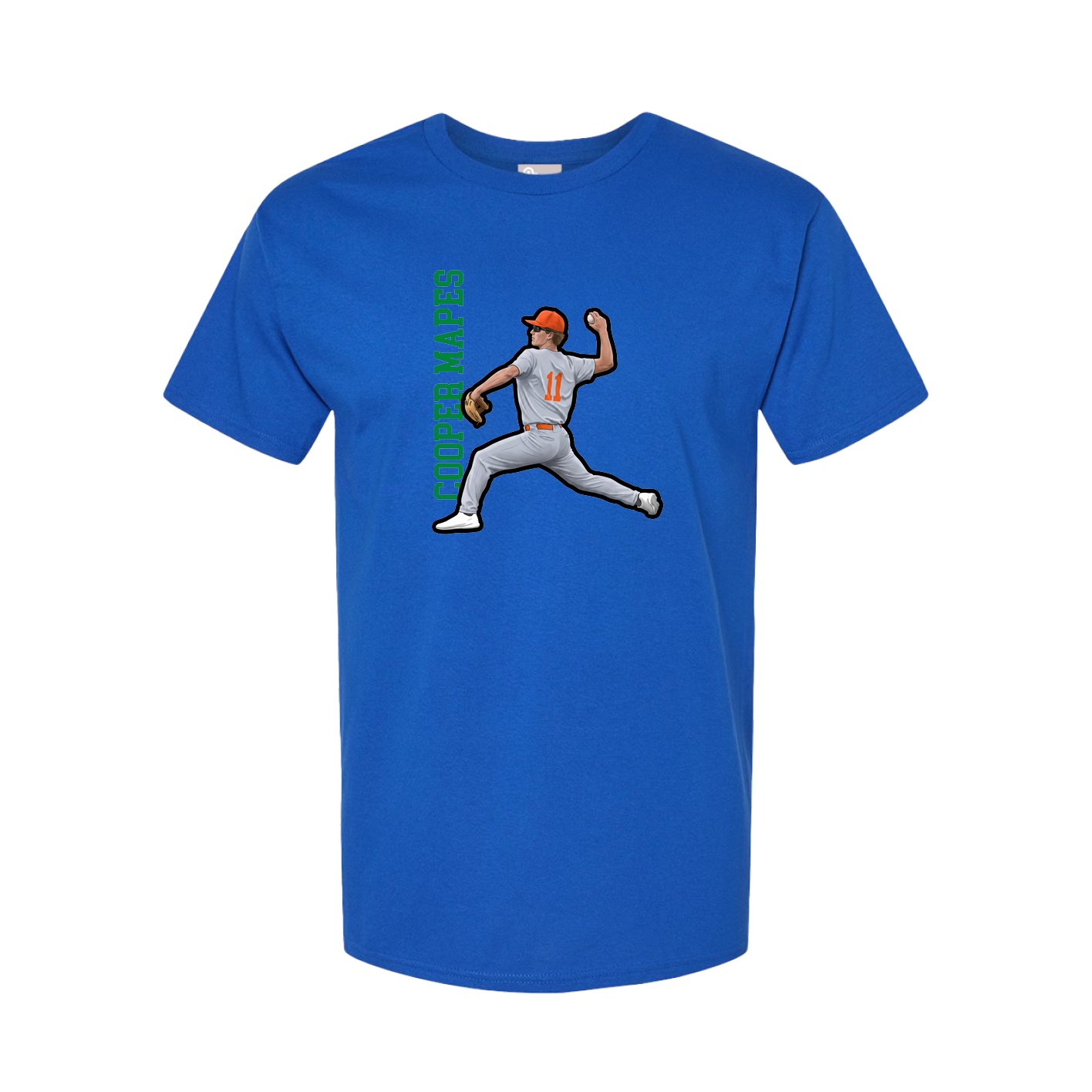 Tee — Name Vertical in Royal