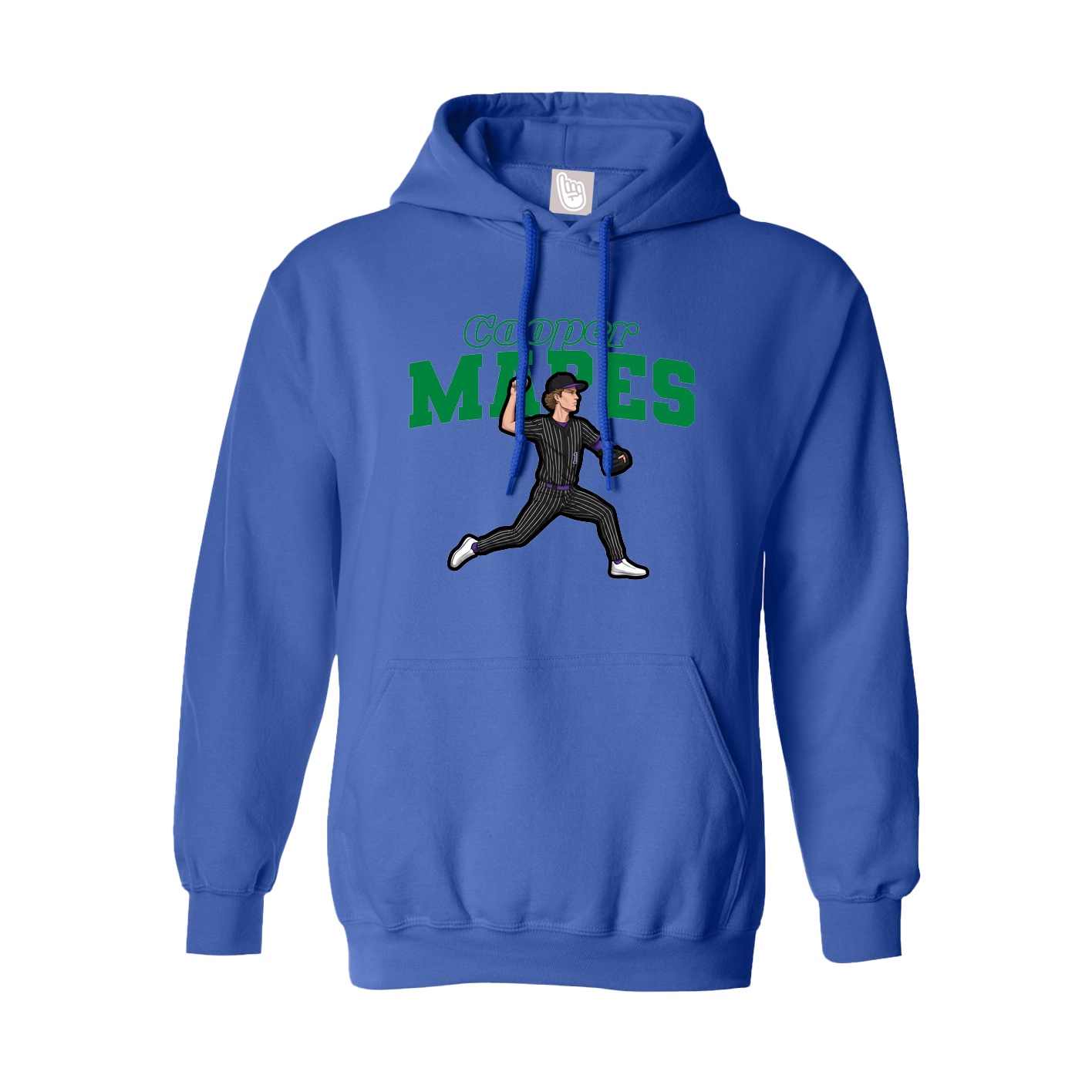 Hoodie — Name Arch in Royal