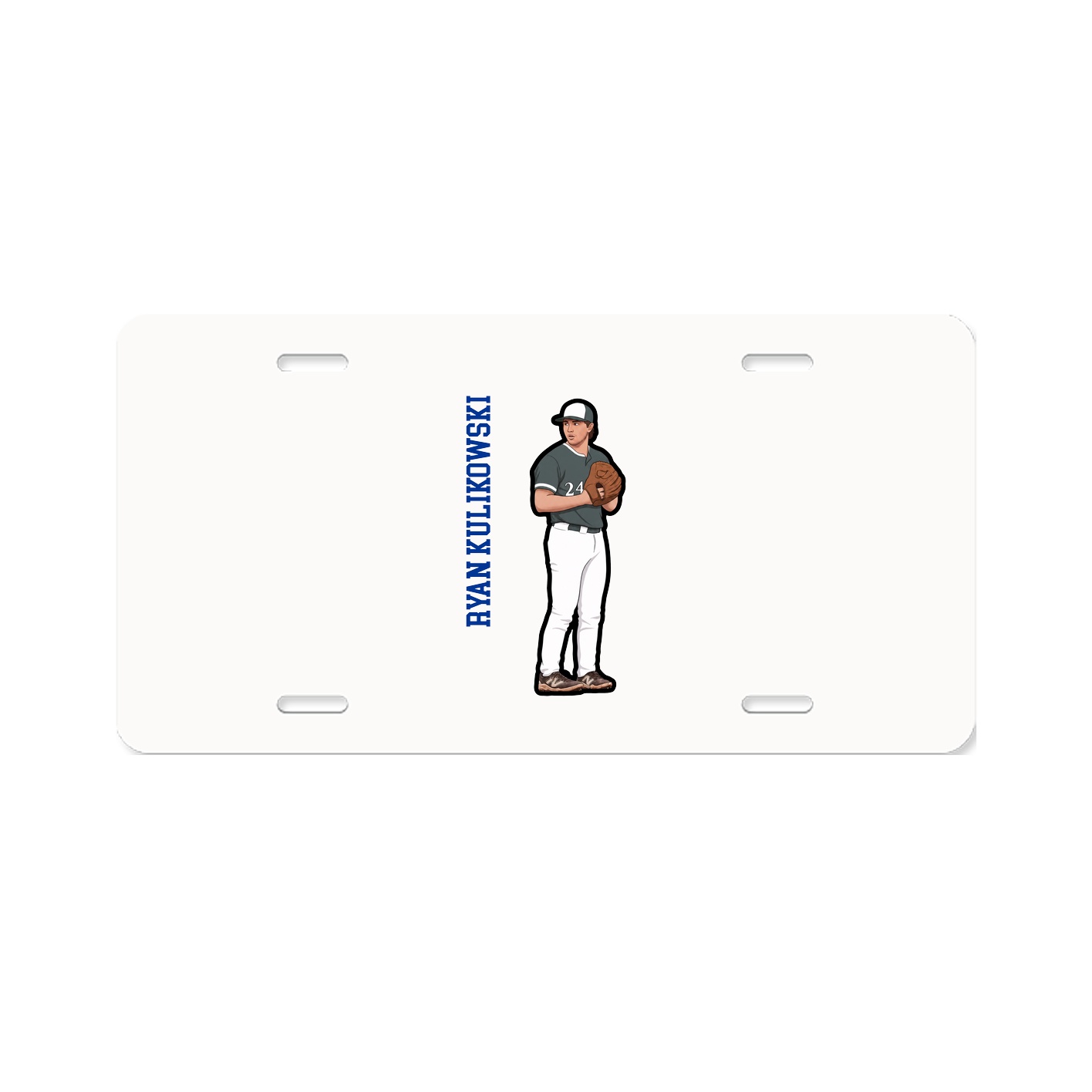 License Plate — Name Vertical in Classic