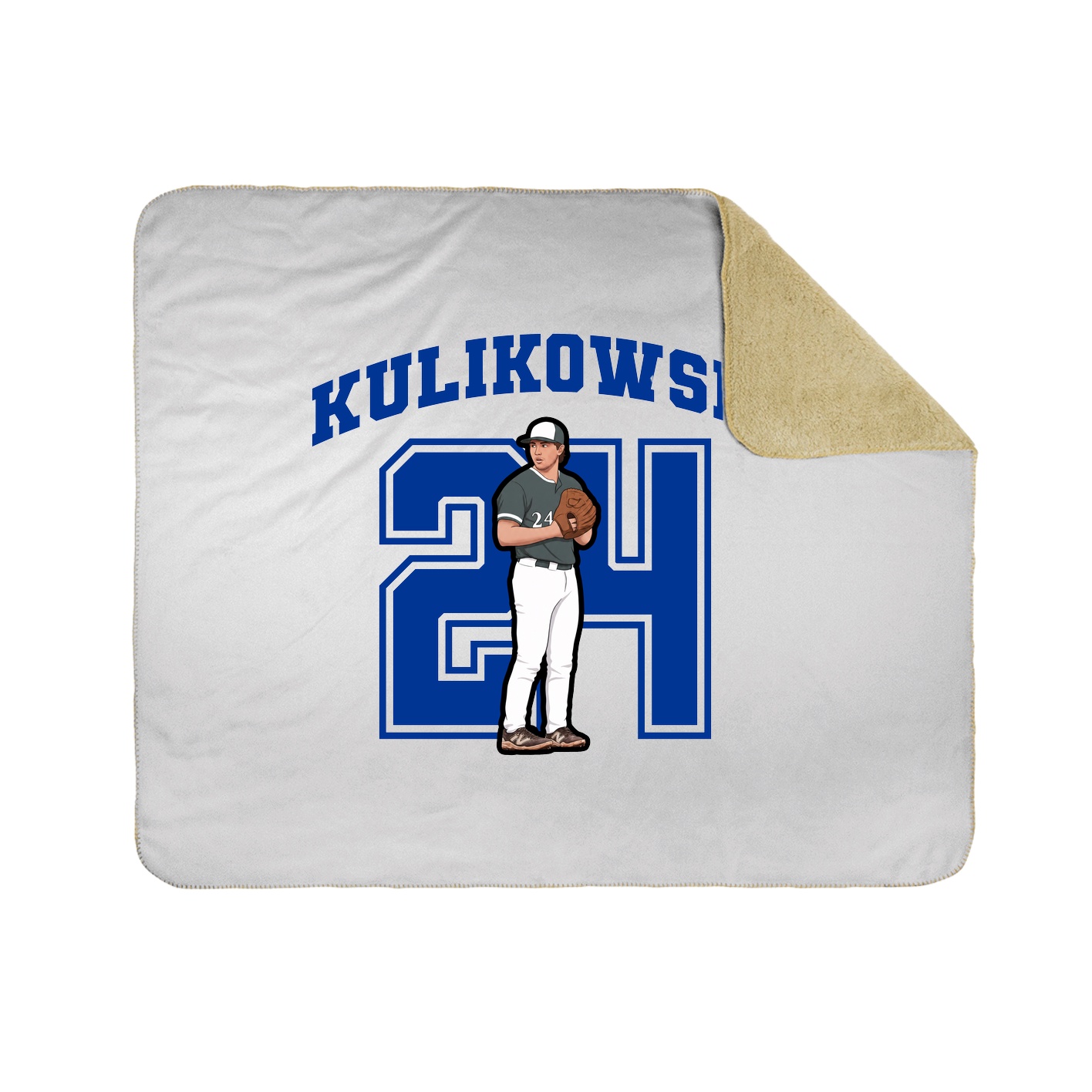 Throw Blanket — Number in White