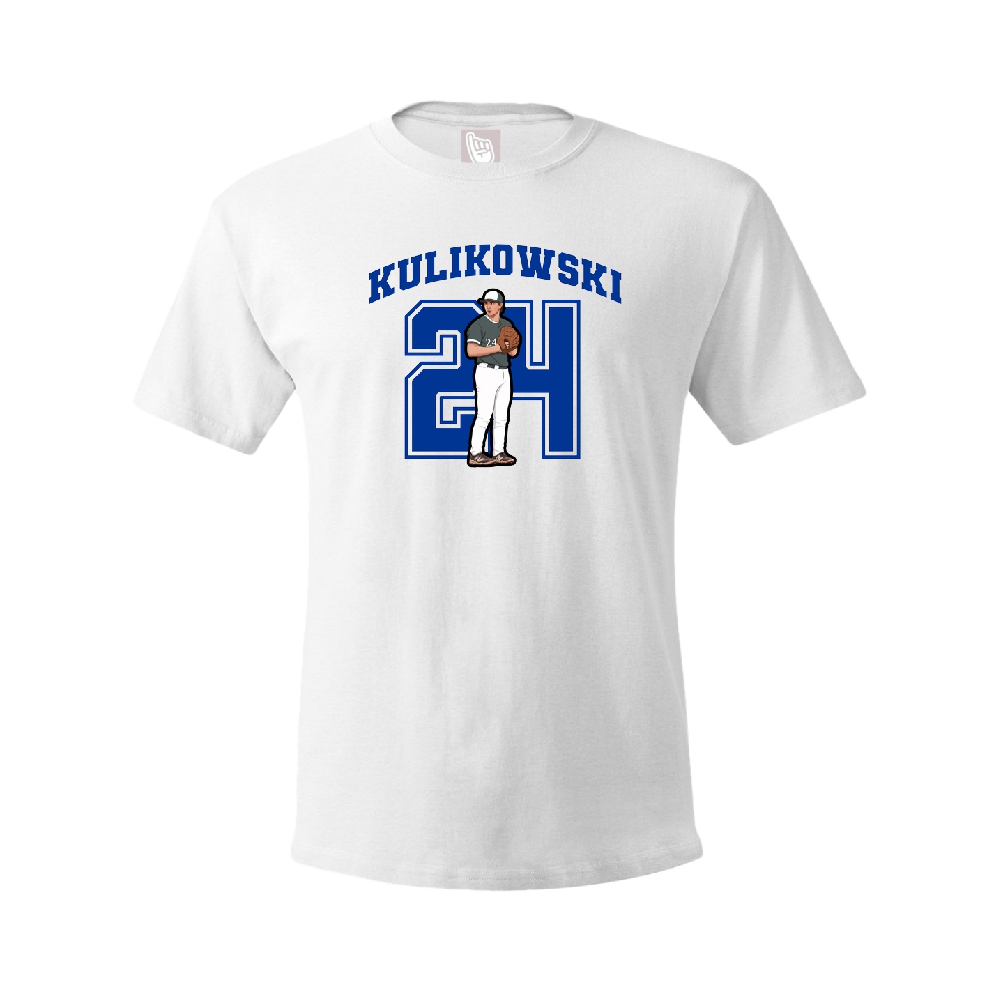 Youth Tee — Number in White