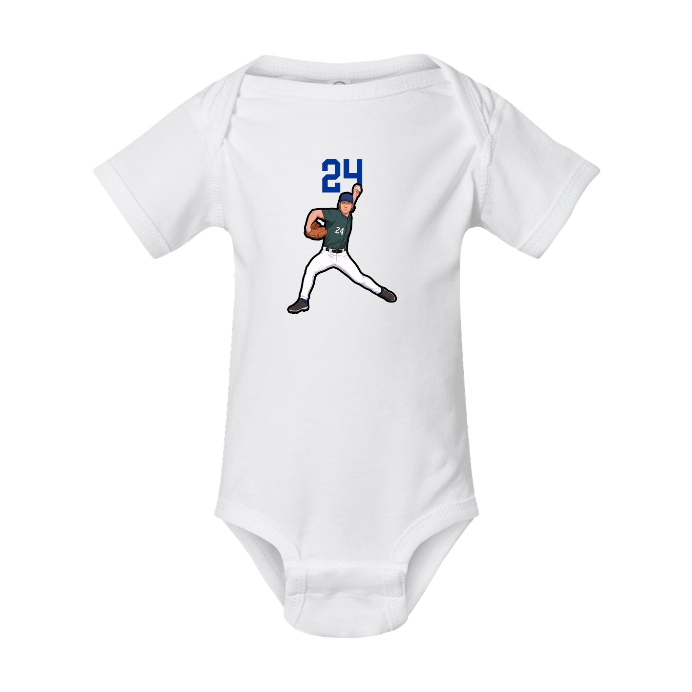 Baby Onesie — Number Top in White