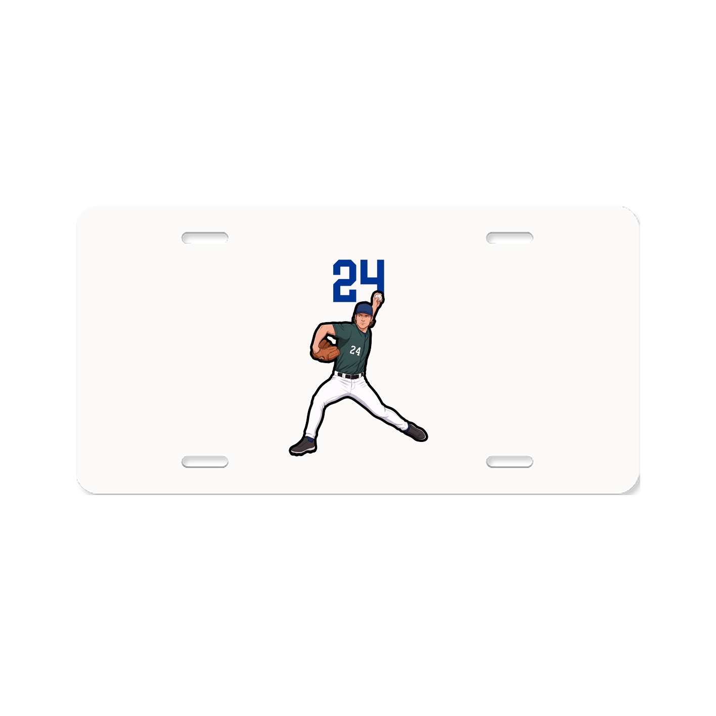 License Plate — Number Top in Classic