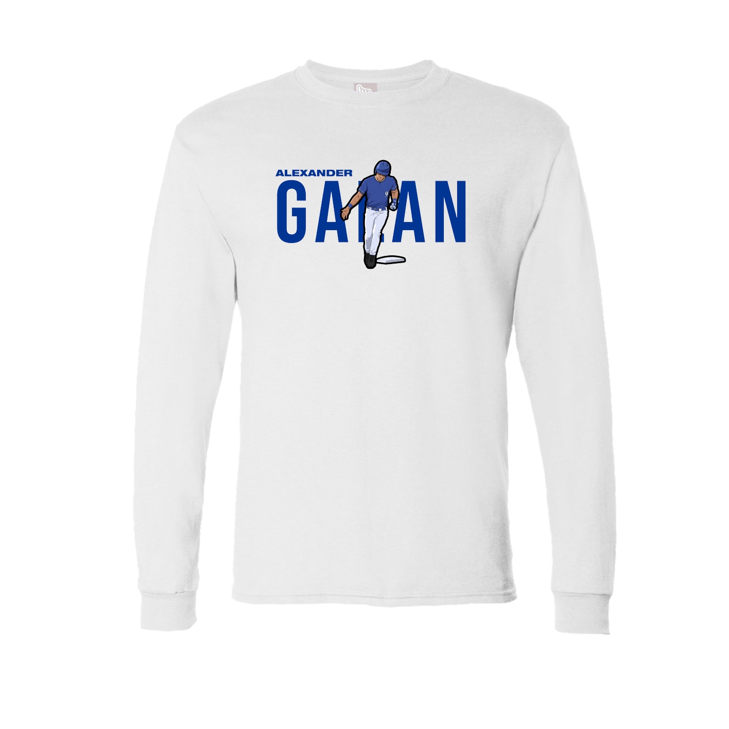 Long Sleeve Tee — Player Name in White