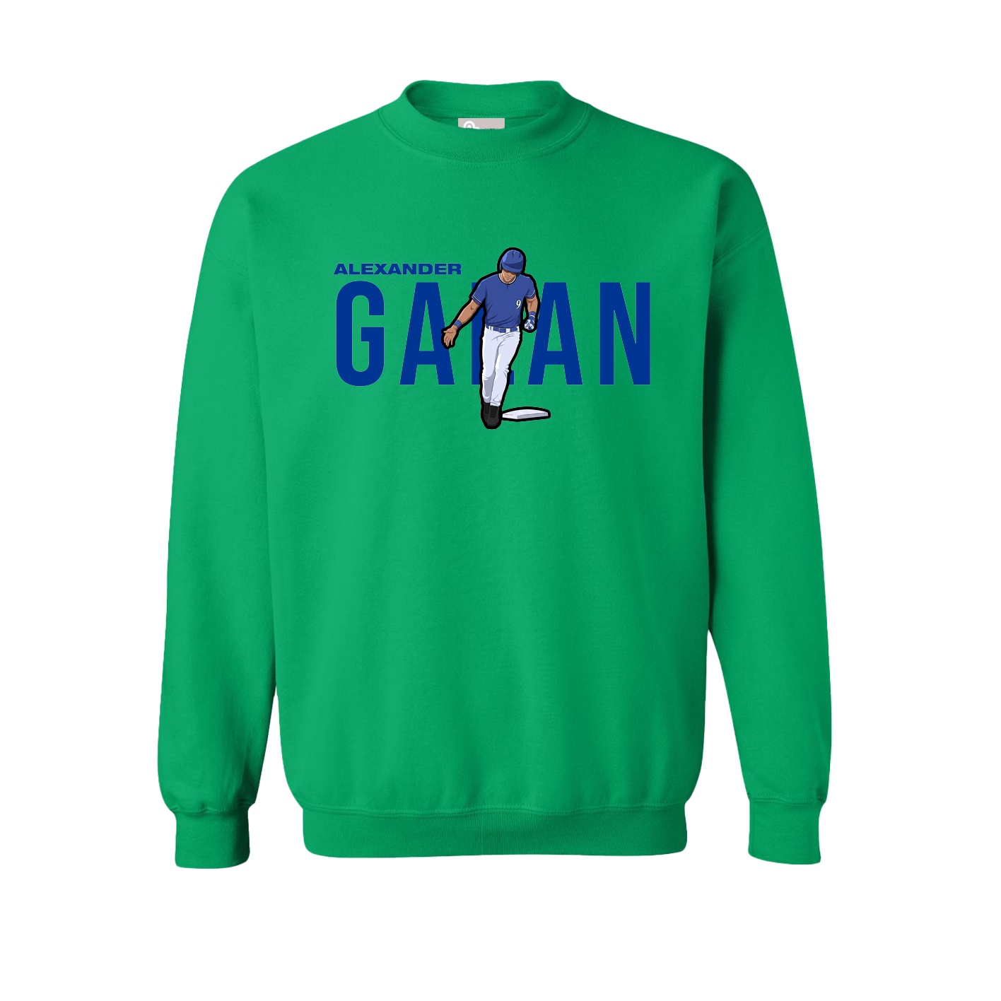 Fleece Crew — Player Name in Green