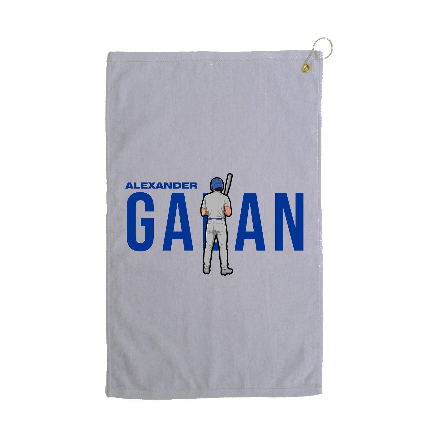 Golf Towel — Player Name in Grey