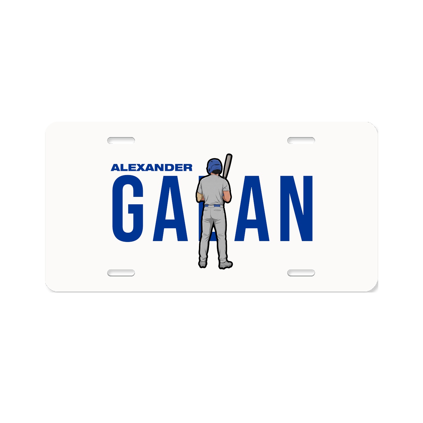 License Plate — Player Name in Classic
