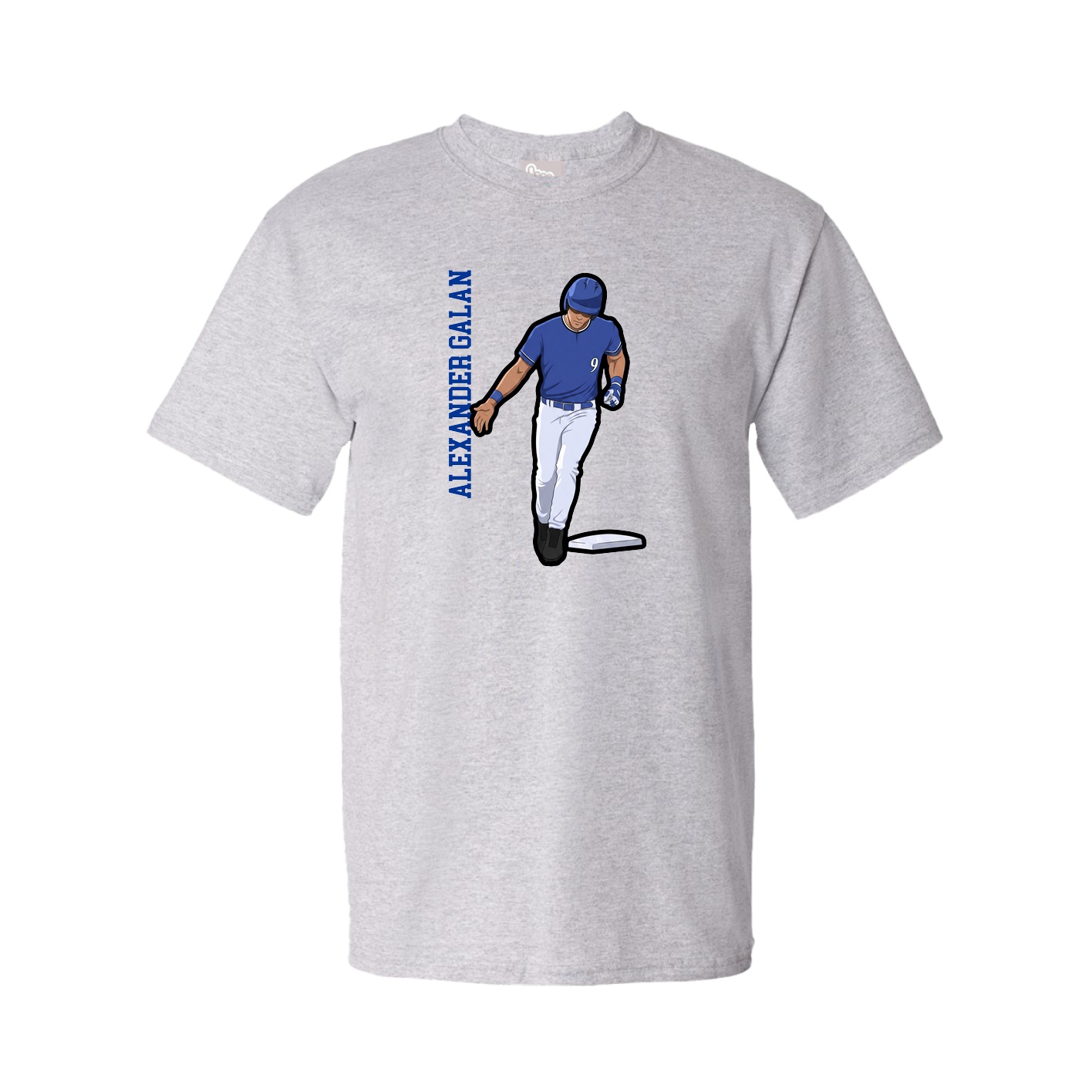 Tee — Name Vertical in Grey