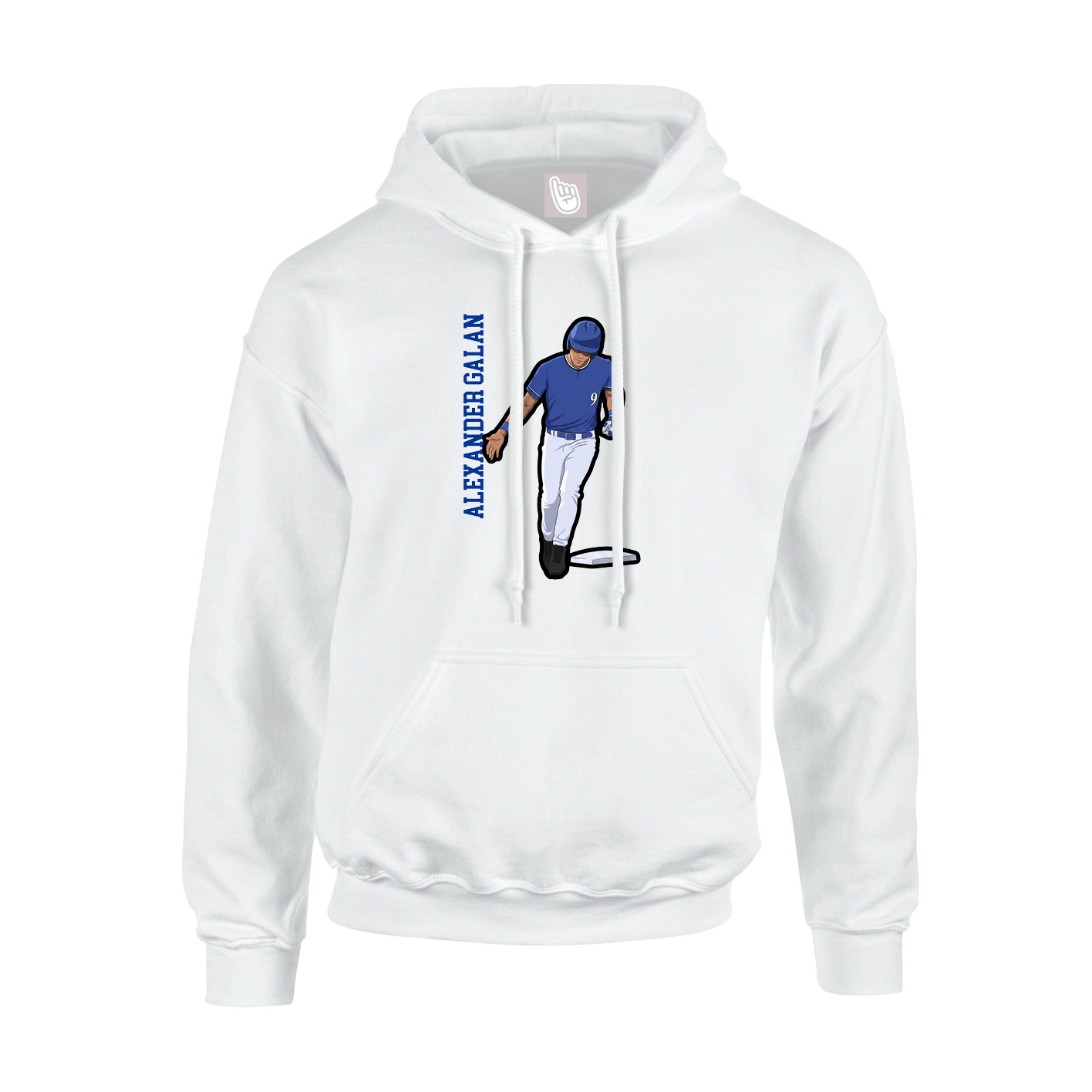 Hoodie — Name Vertical in White