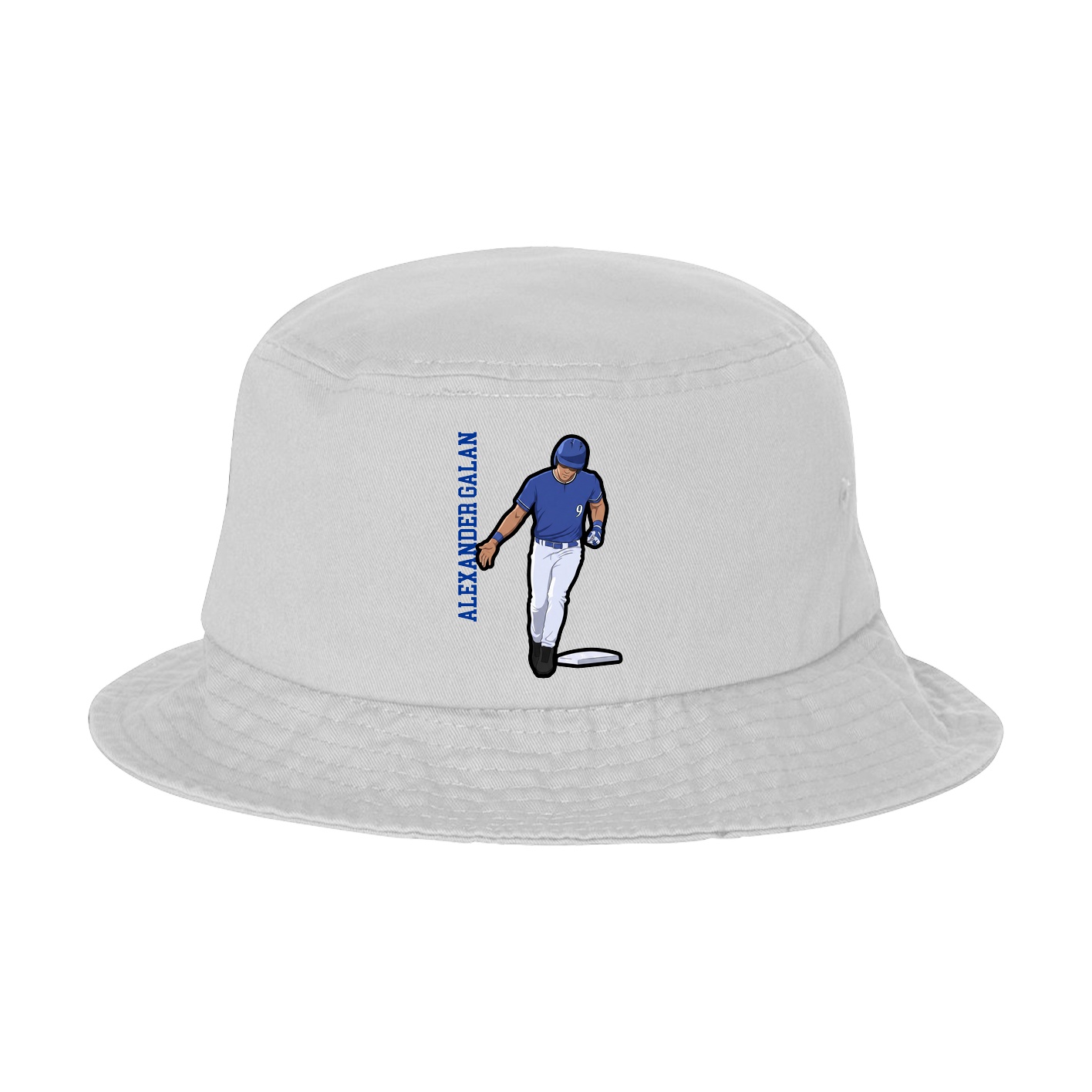 Bucket Cap — Name Vertical in White