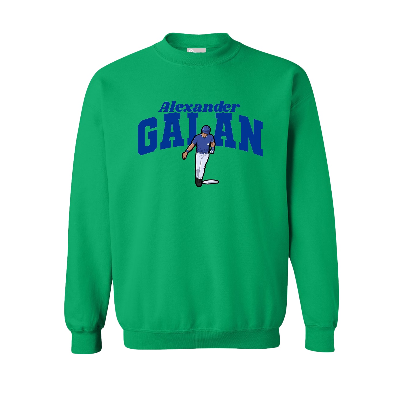 Fleece Crew — Signature Arch in Green