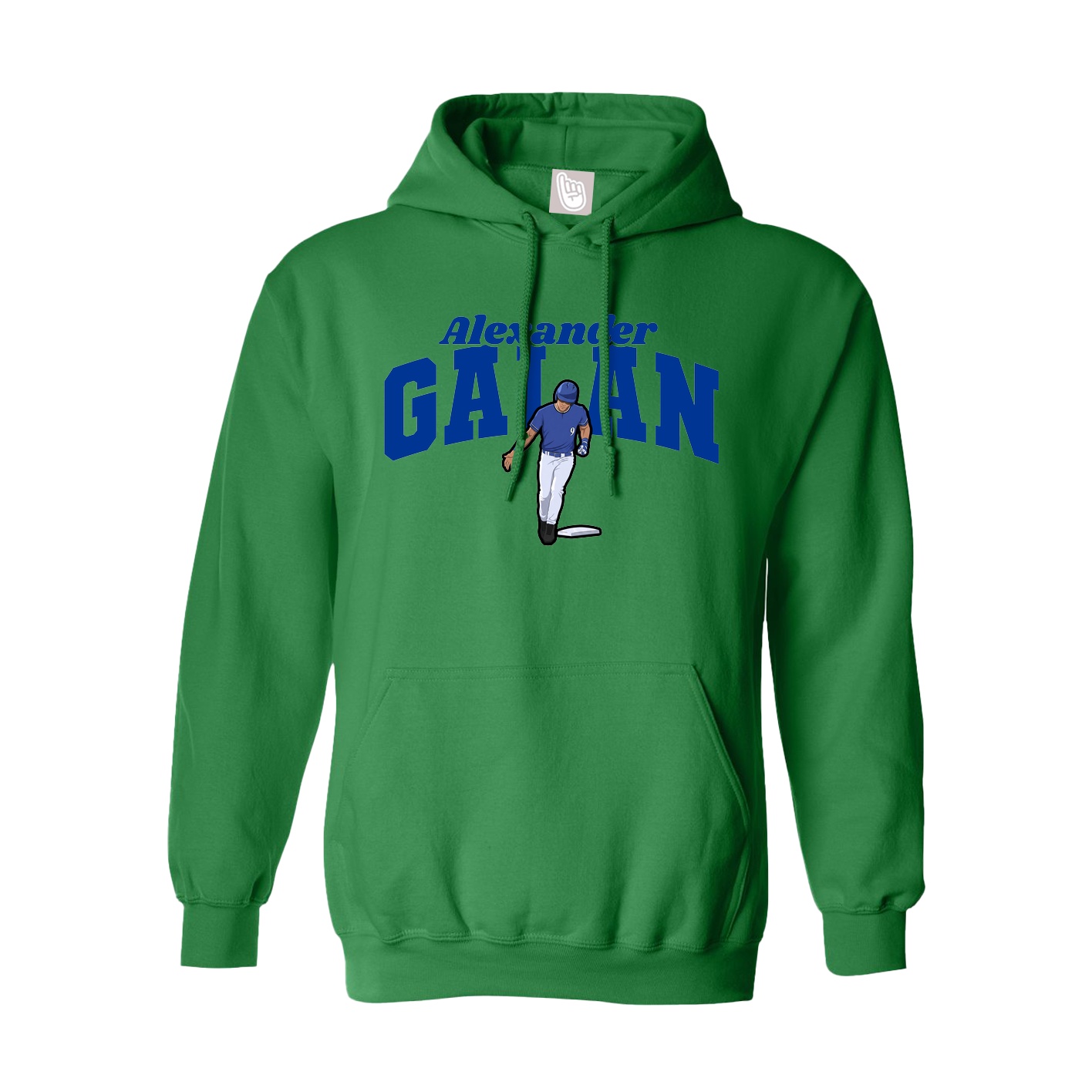 Youth Hoodie — Signature Arch in Green