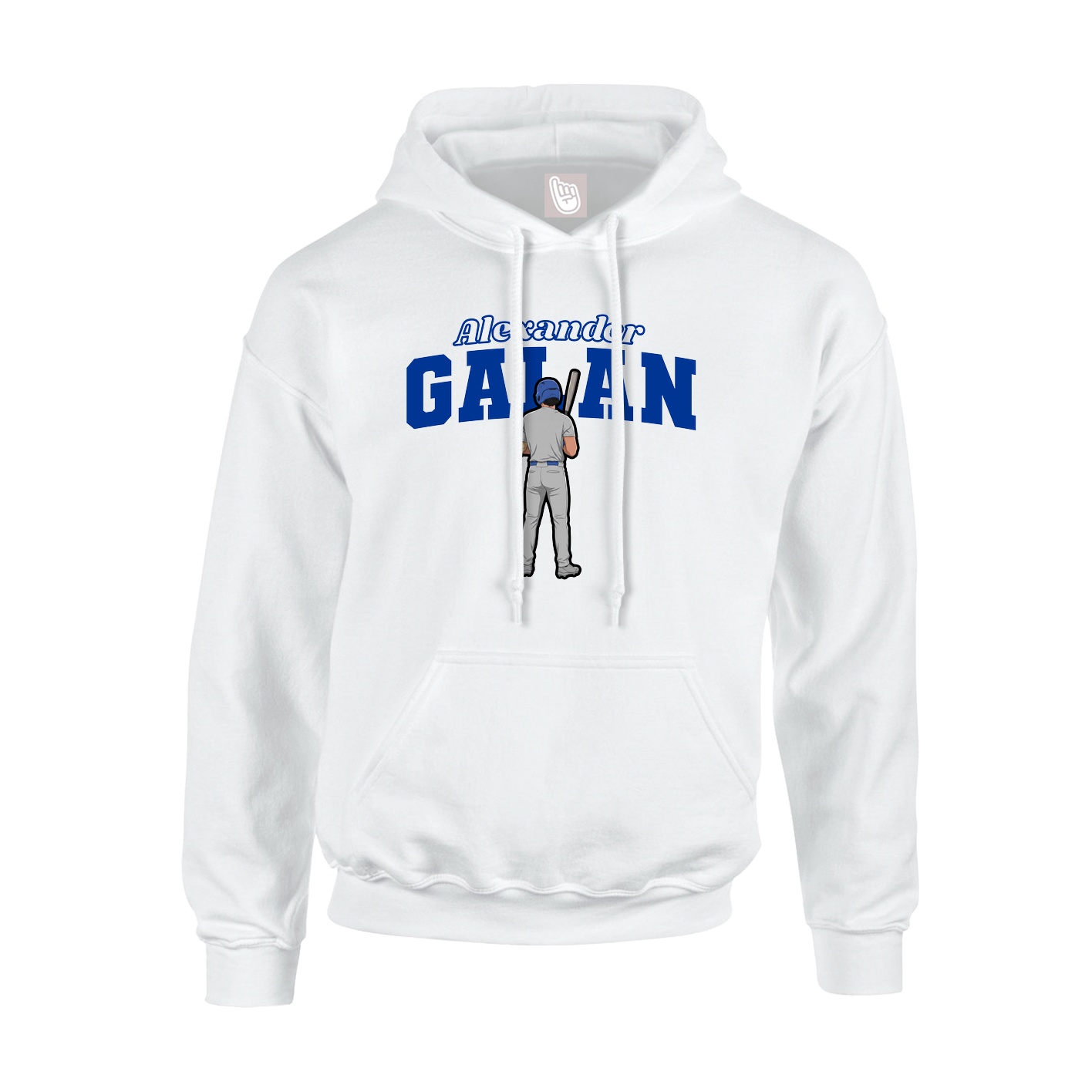Hoodie — Name Arch in White