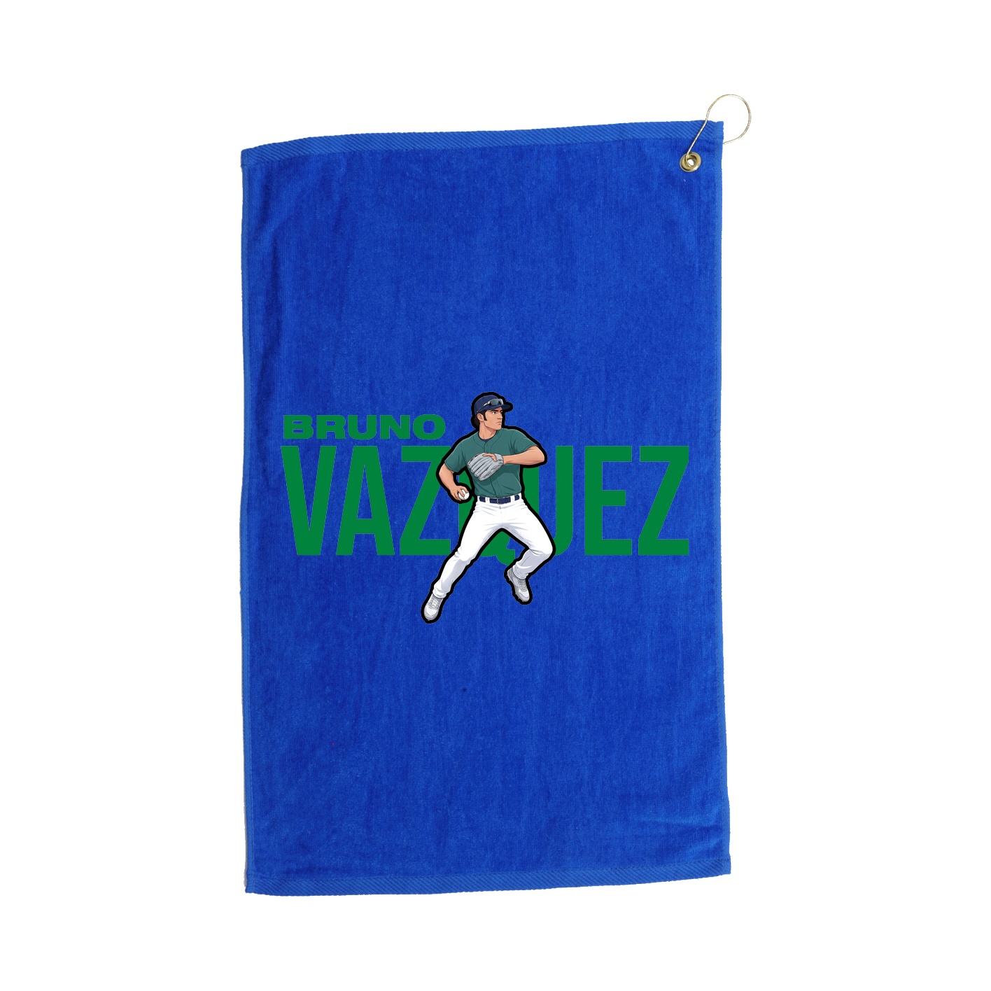 Golf Towel — Player Name in Royal