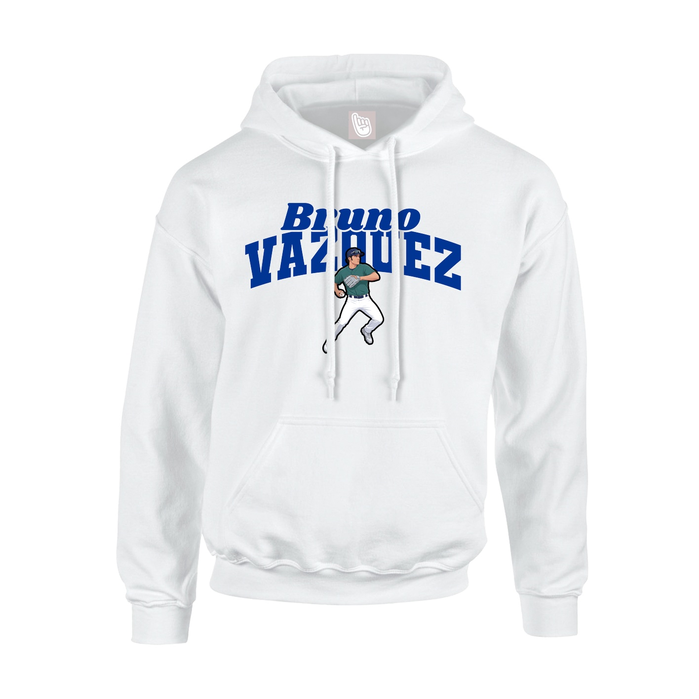 Youth Hoodie — Signature Arch in White