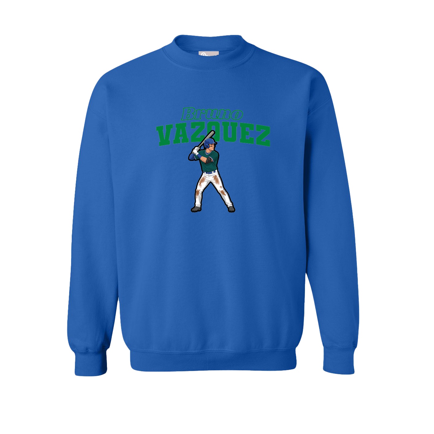 Fleece Crew — Name Arch in Royal