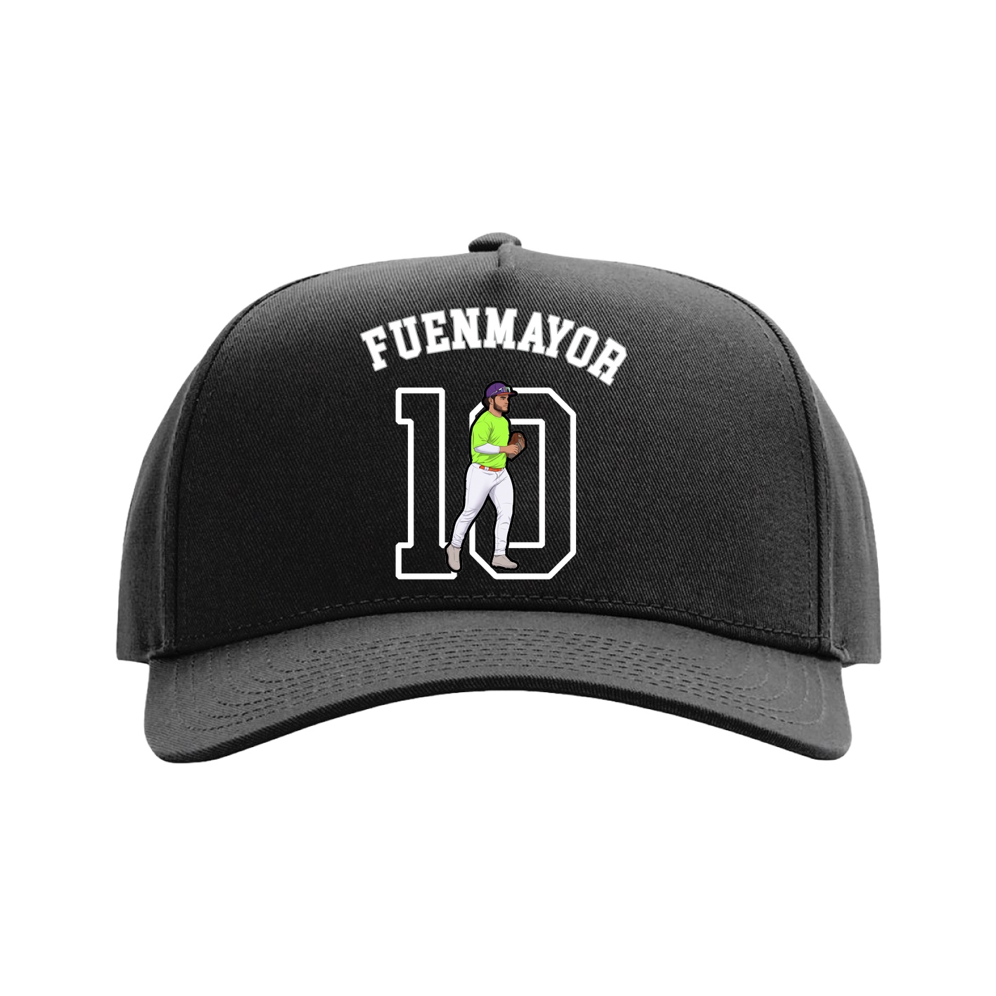 Full Fabric Five-Panel Champ Cap — Shirsey Arch in Black