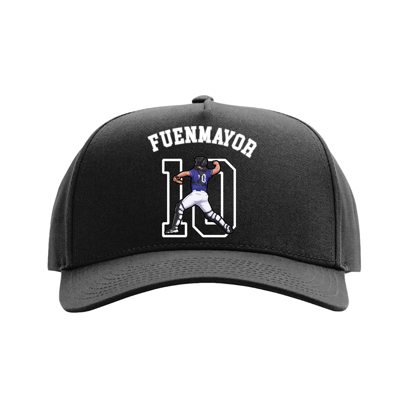 Full Fabric Five-Panel Champ Cap — Shirsey Arch in Black