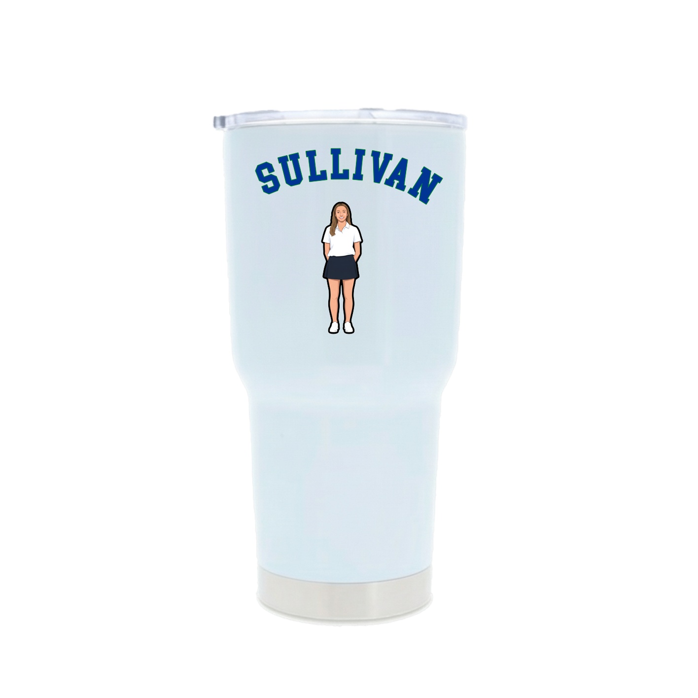 30oz Stainless Steel Tumbler — Shirsey Arch in White