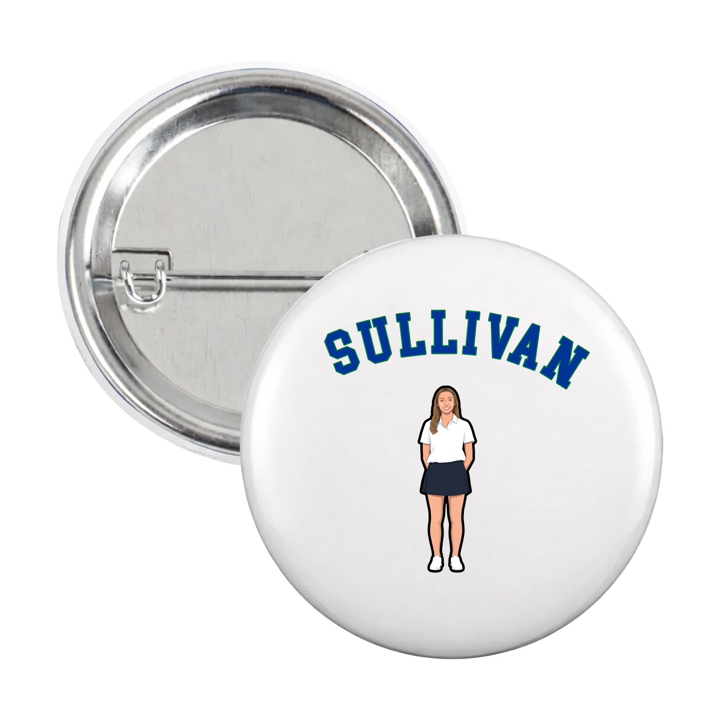 Game Day Button — Shirsey Arch in White