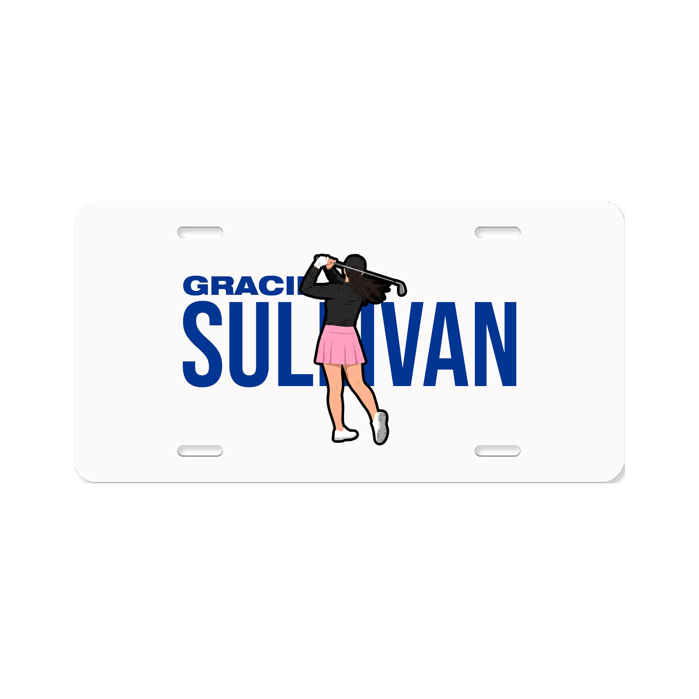 License Plate — Player Name in Classic