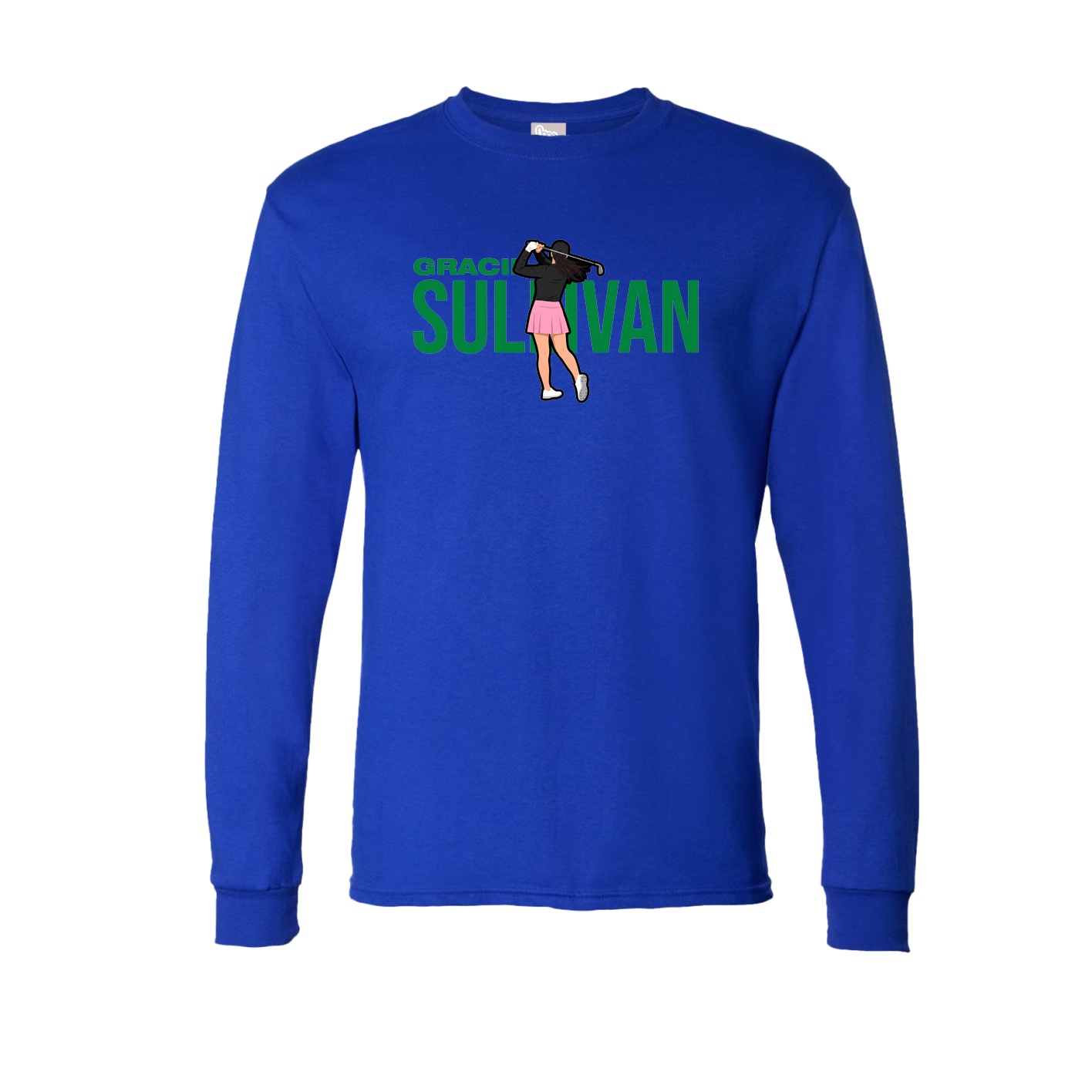 Long Sleeve Tee — Player Name in Royal