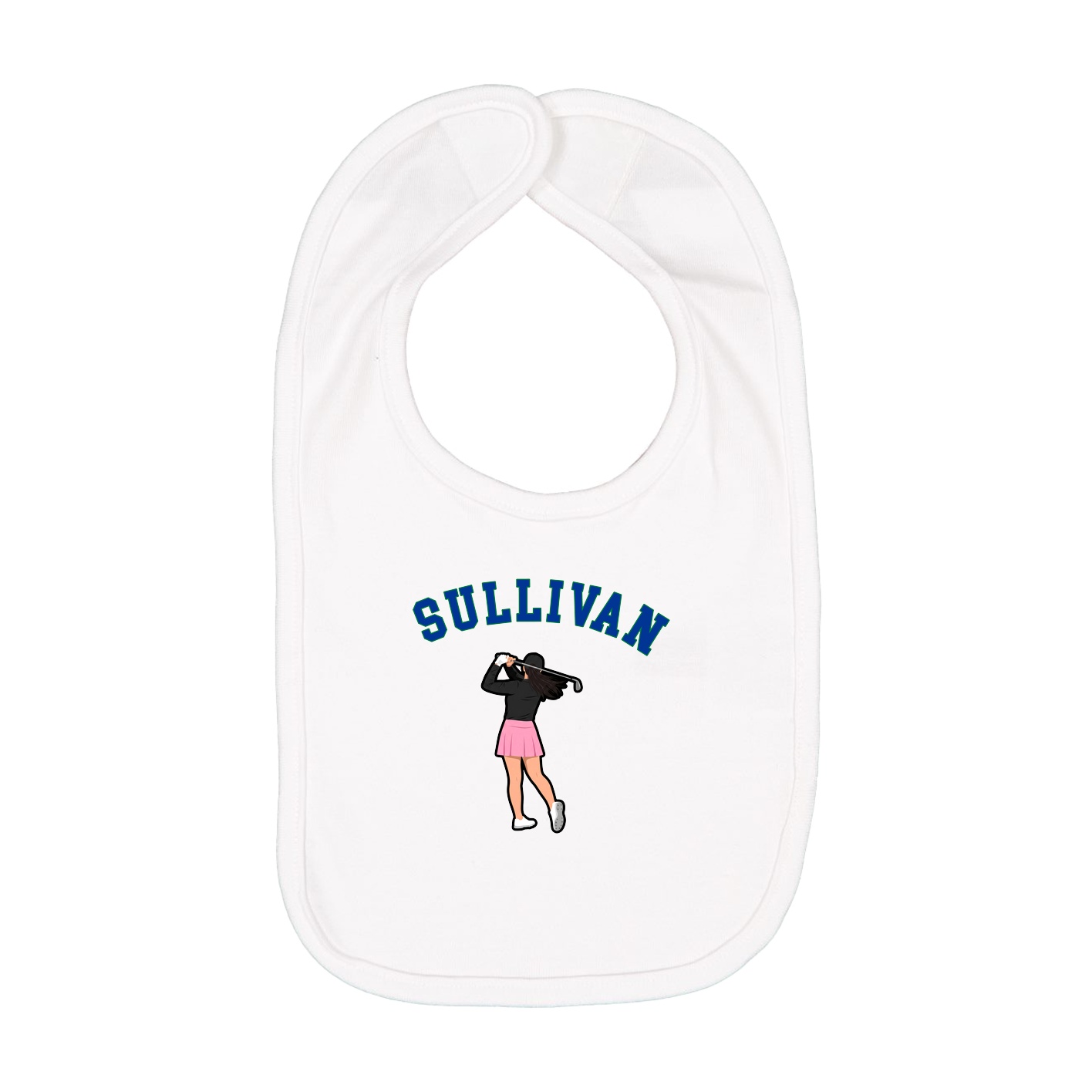 Infant Bib — Shirsey Arch in White
