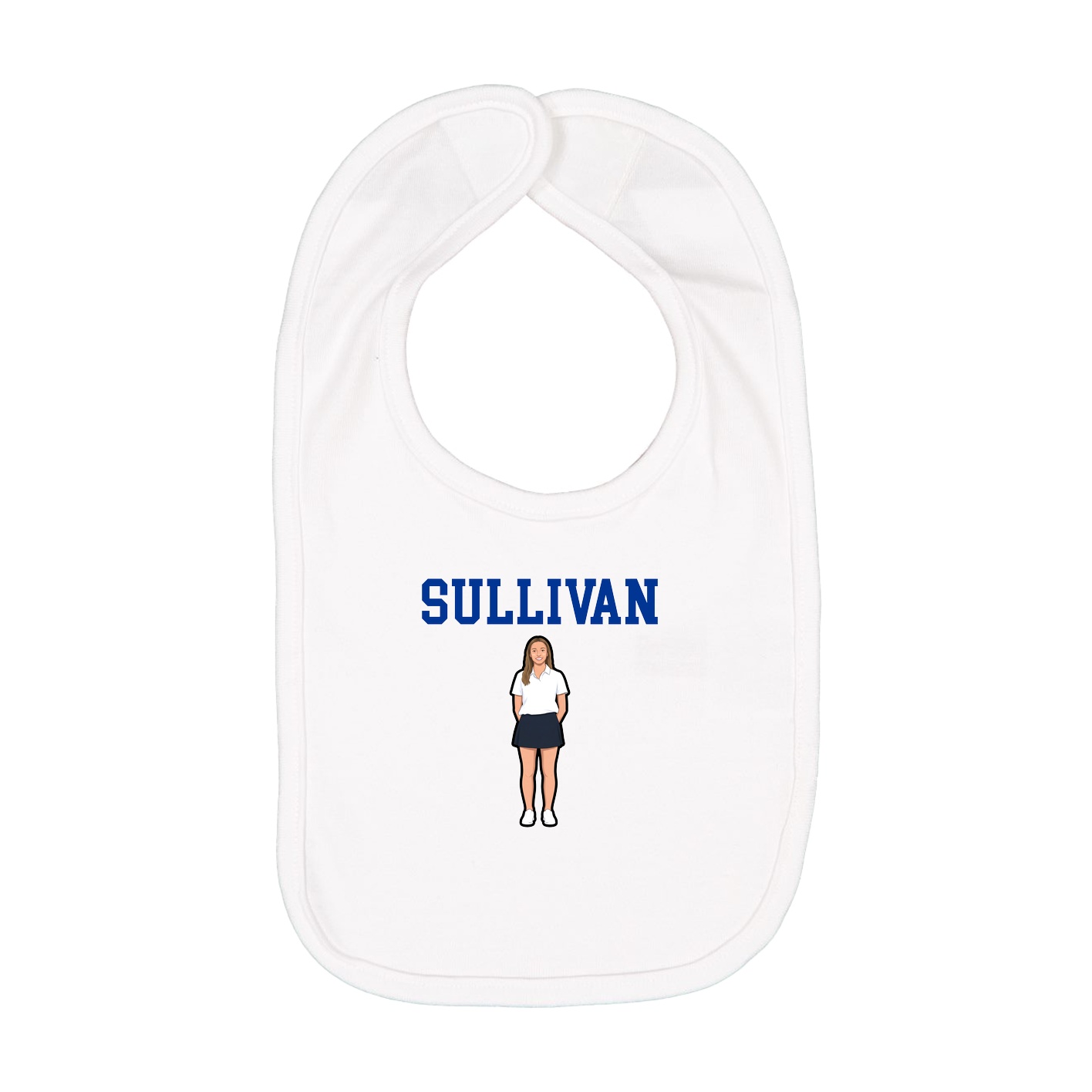Infant Bib — Shirsey in White