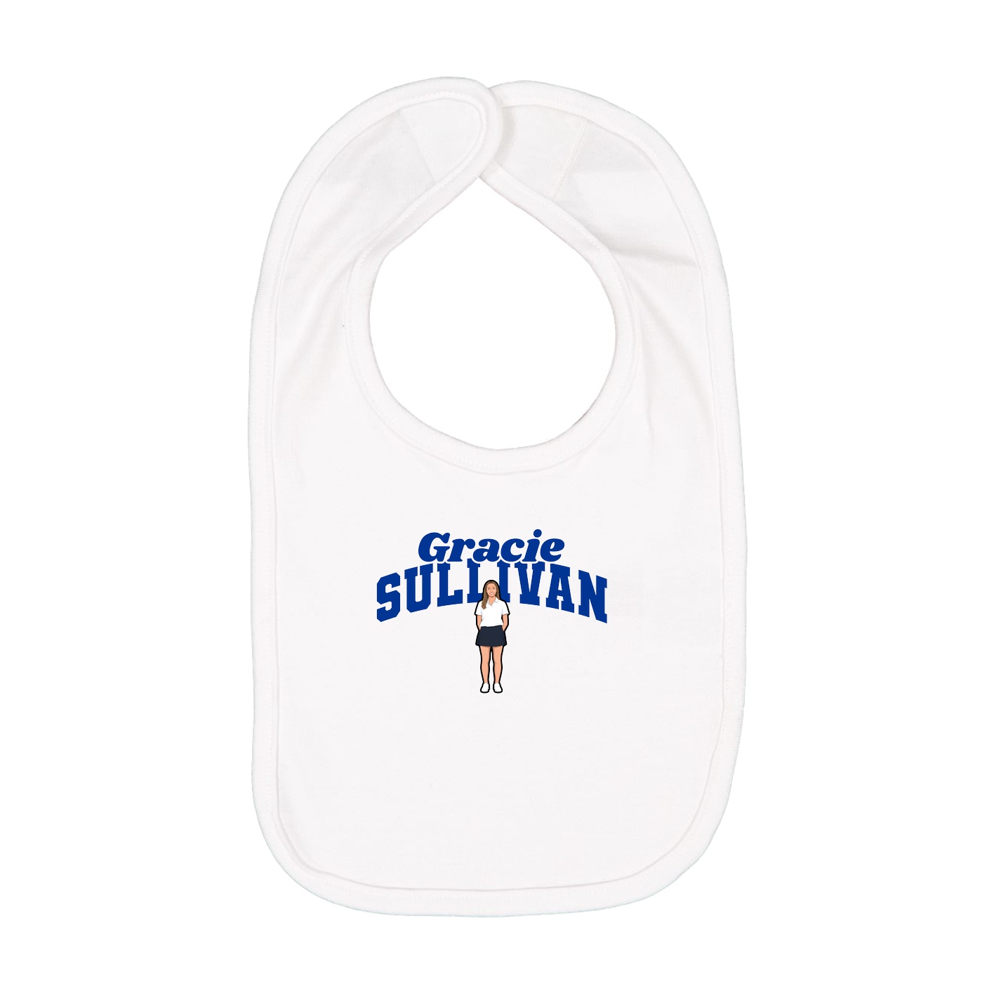 Infant Bib — Signature Arch in White