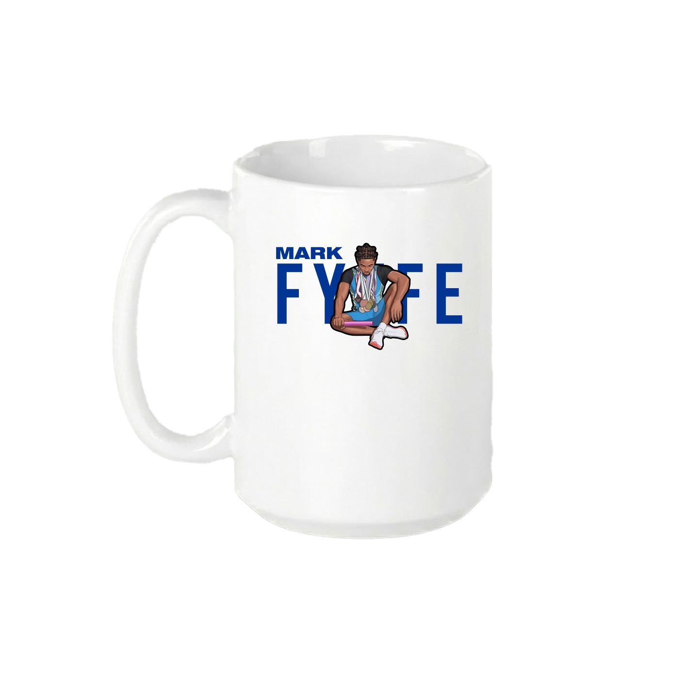 15oz Coffee Mug — Player Name in White