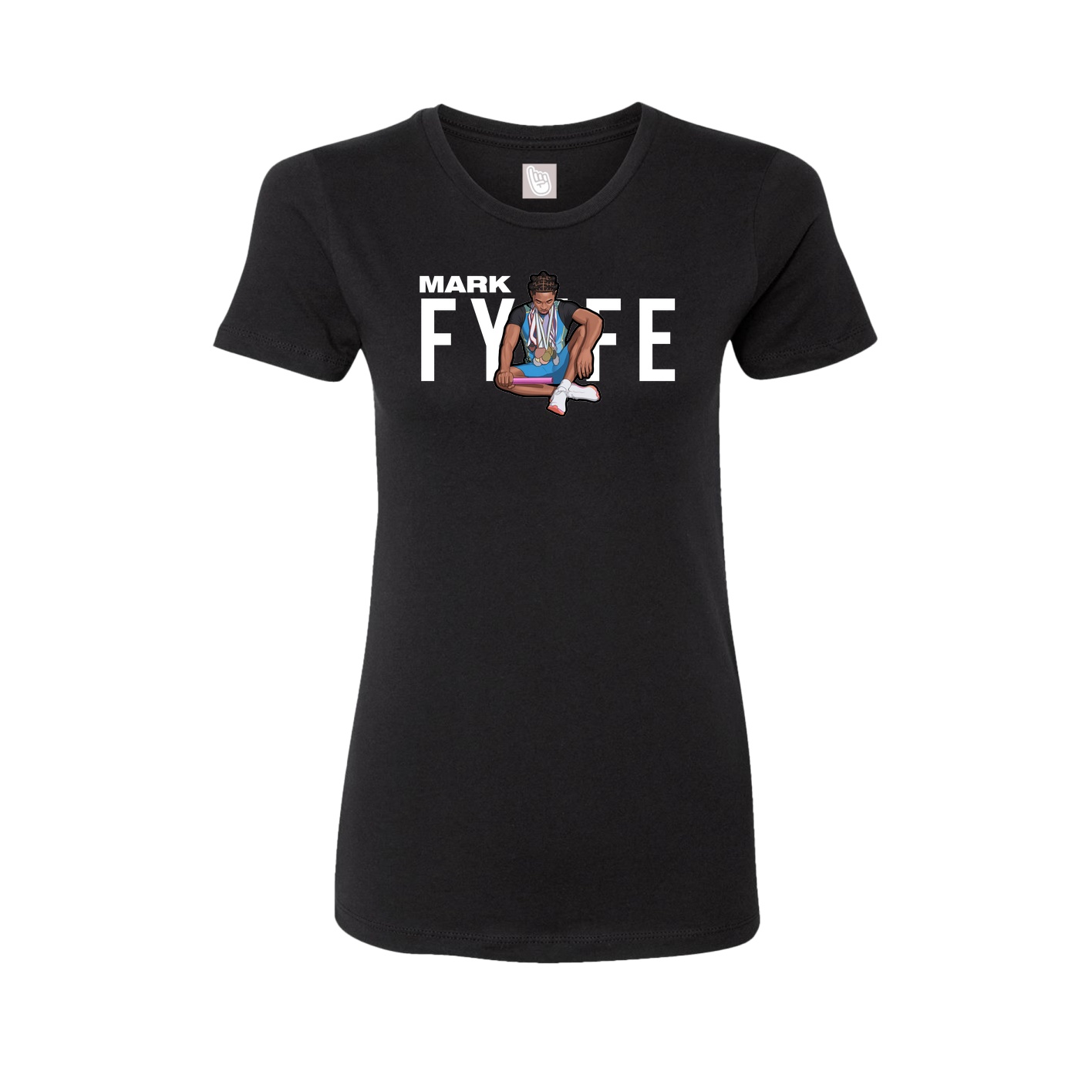 Fitted Women's Tee — Player Name in Black