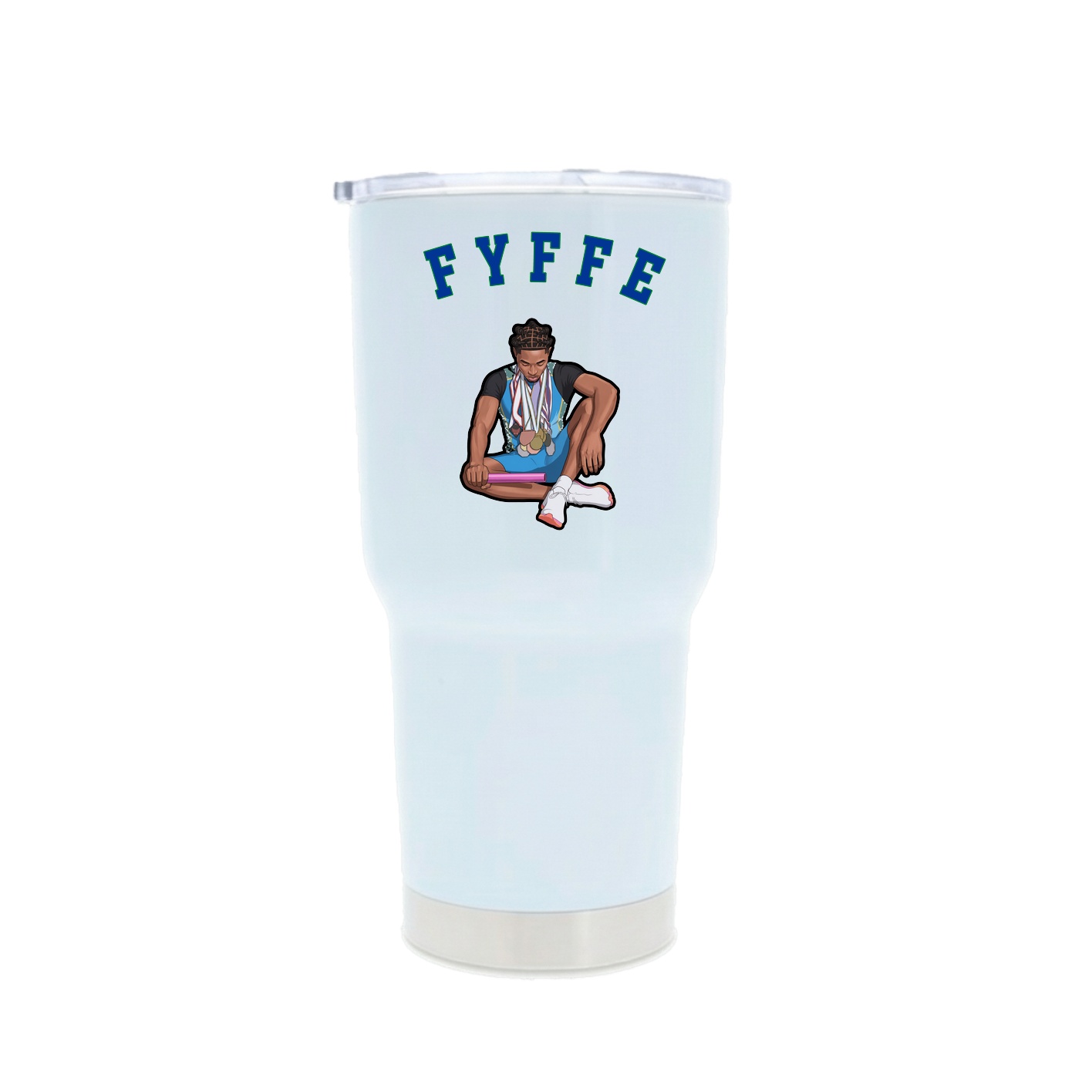 30oz Stainless Steel Tumbler — Shirsey Arch in White
