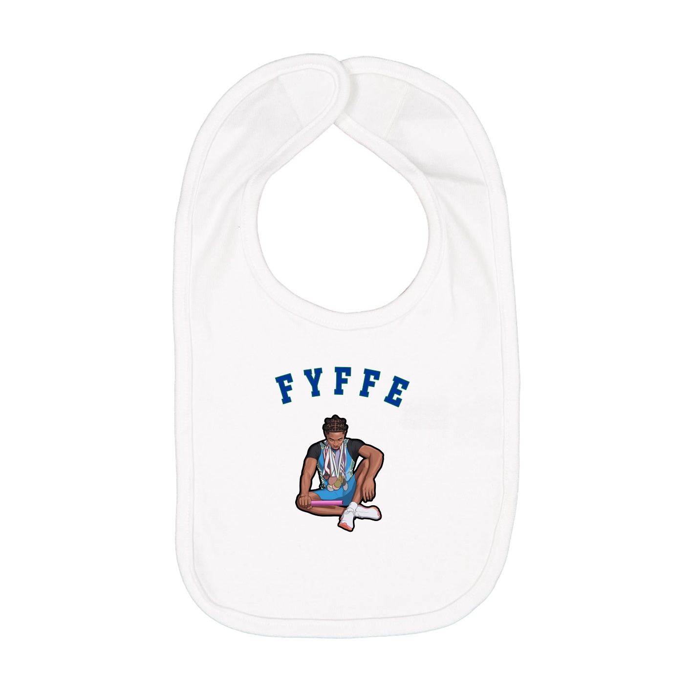 Infant Bib — Shirsey Arch in White