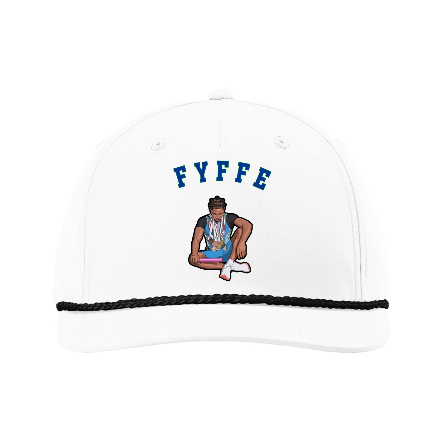 Five-Panel Classic Rope Cap — Shirsey Arch in White
