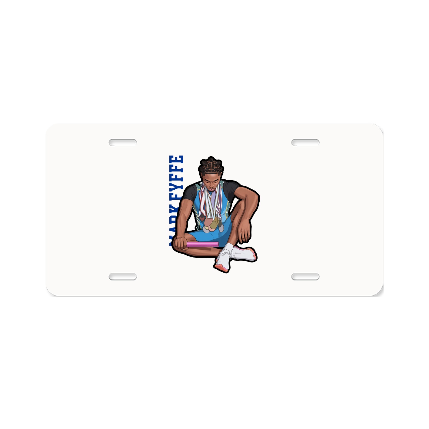License Plate — Name Vertical in Classic