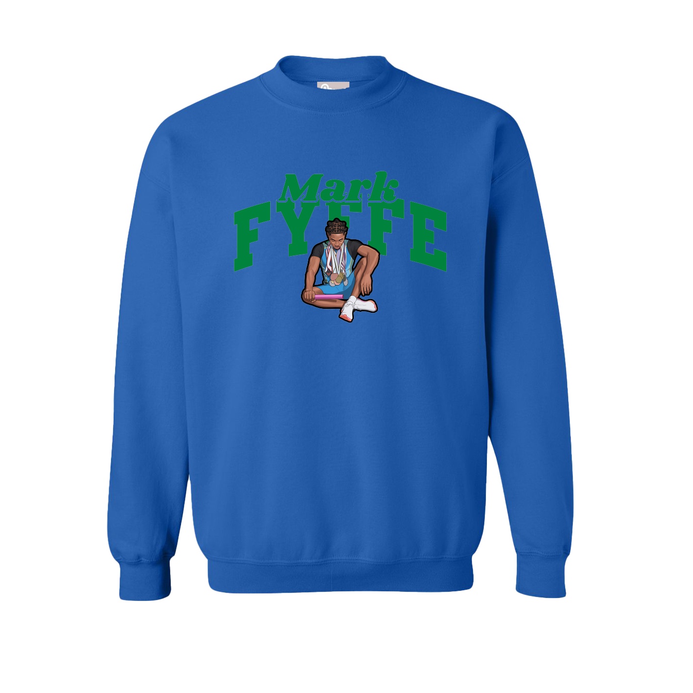 Fleece Crew — Signature Arch in Royal
