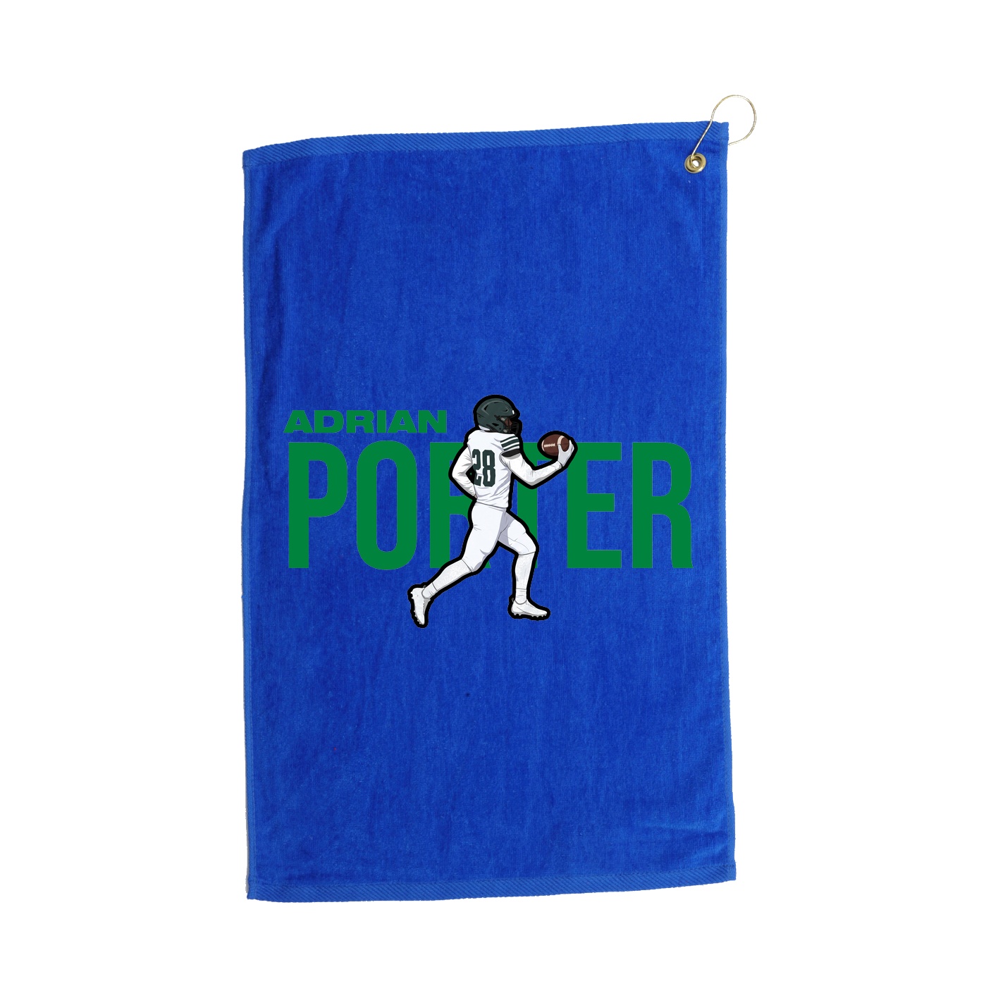 Golf Towel — Player Name in Royal