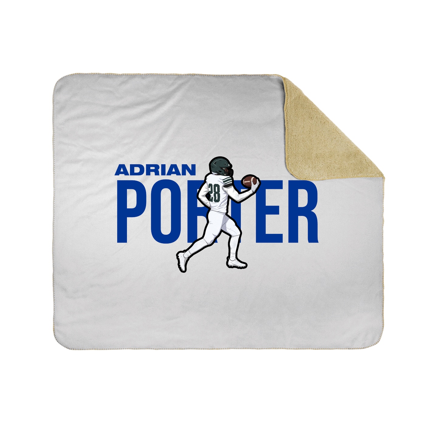 Throw Blanket — Player Name in White