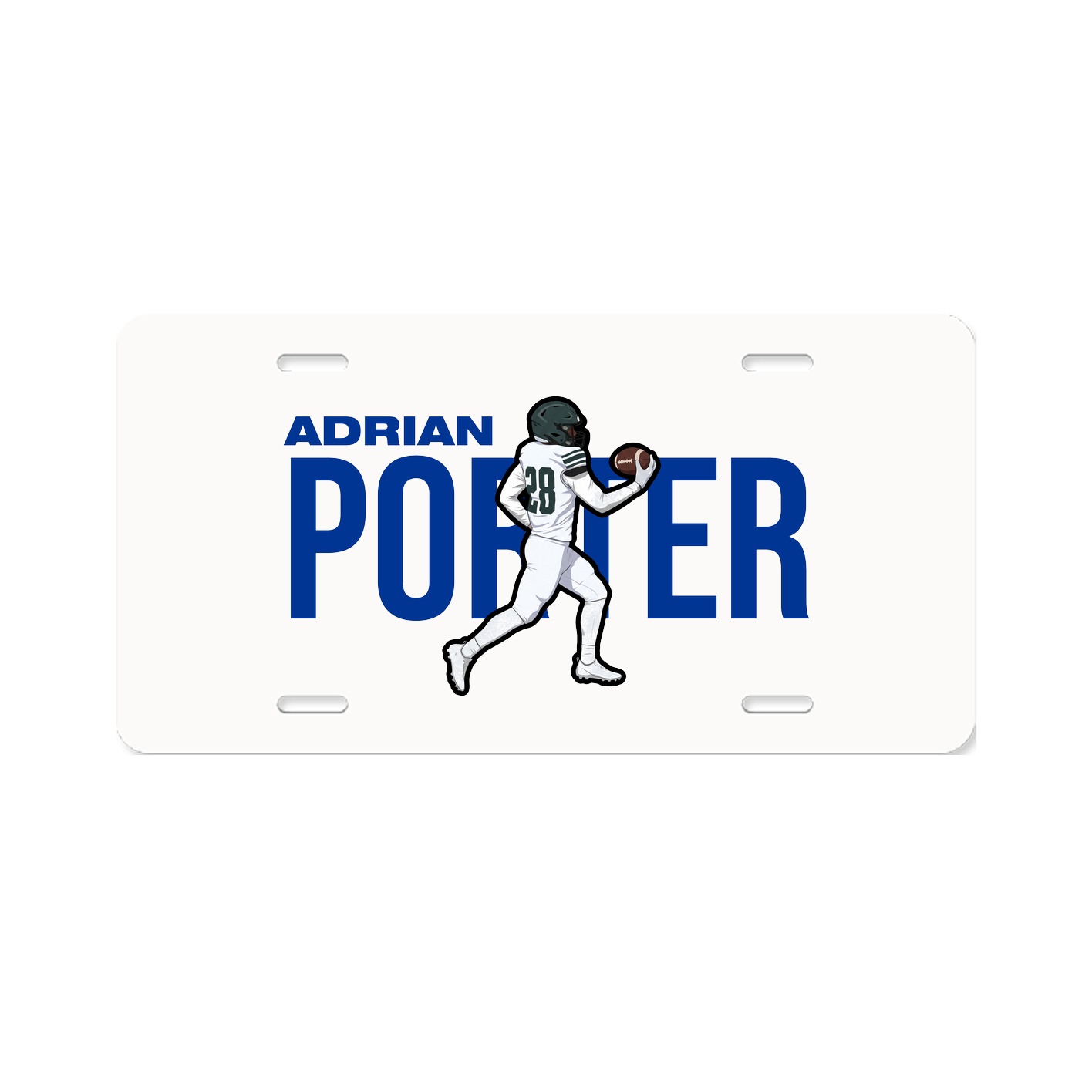 License Plate — Player Name in Classic