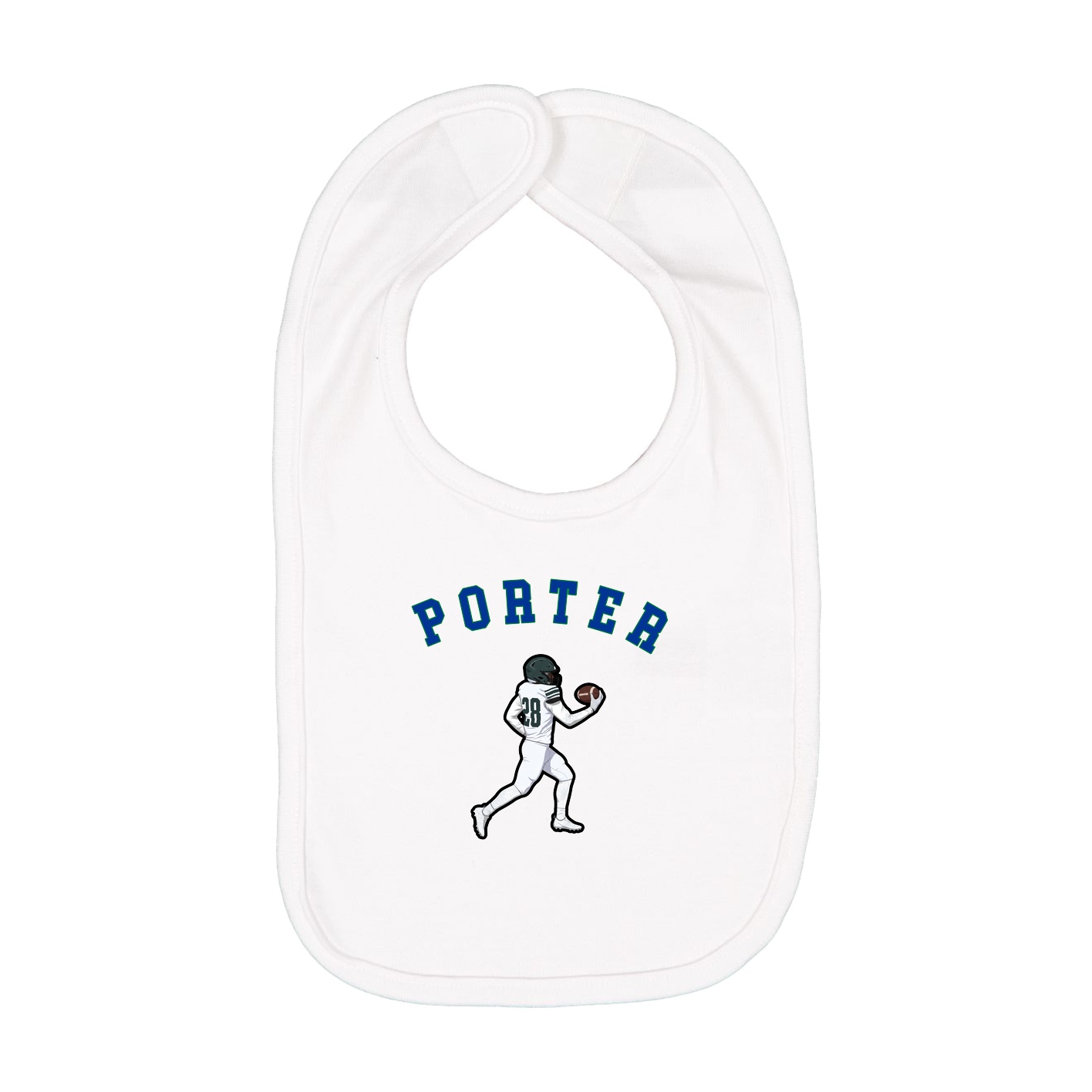 Infant Bib — Shirsey Arch in White