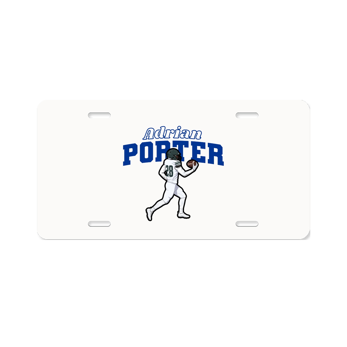 License Plate — Name Arch in Classic