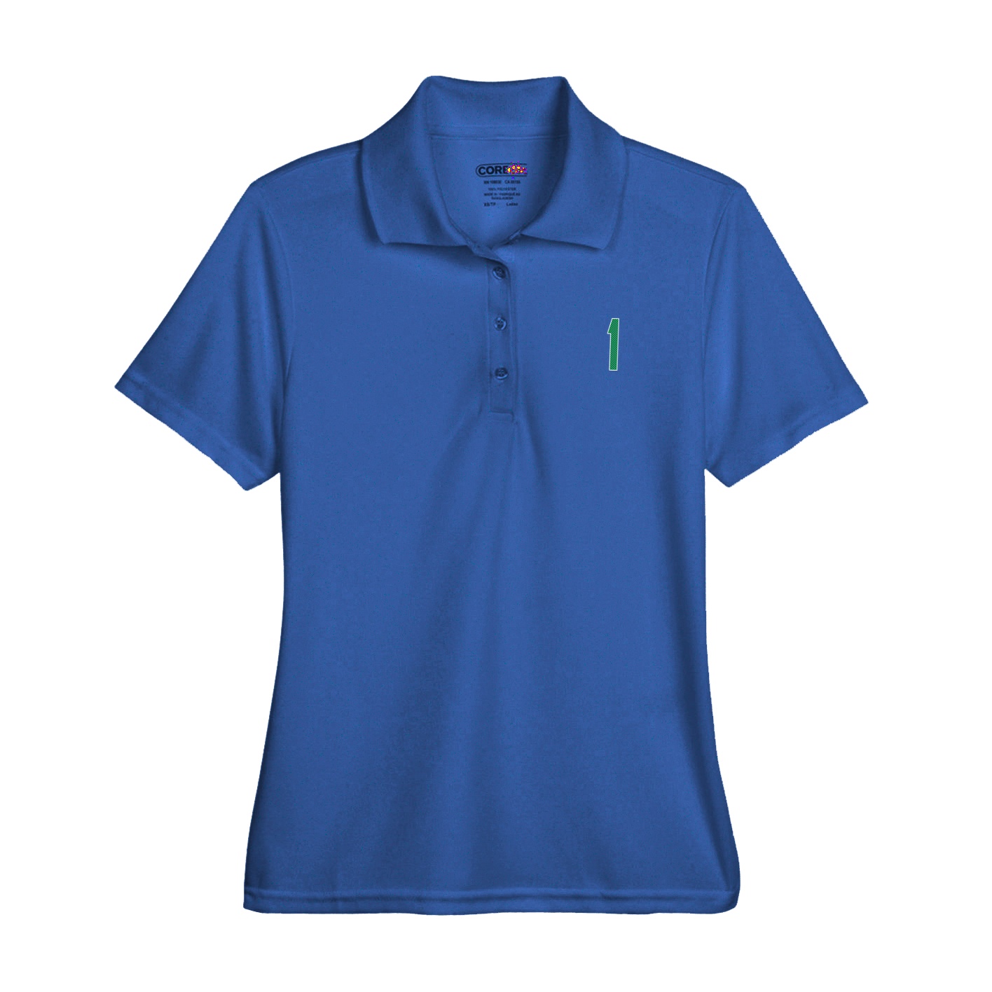 Womens Performance Polo — Front Shirsy in Royal