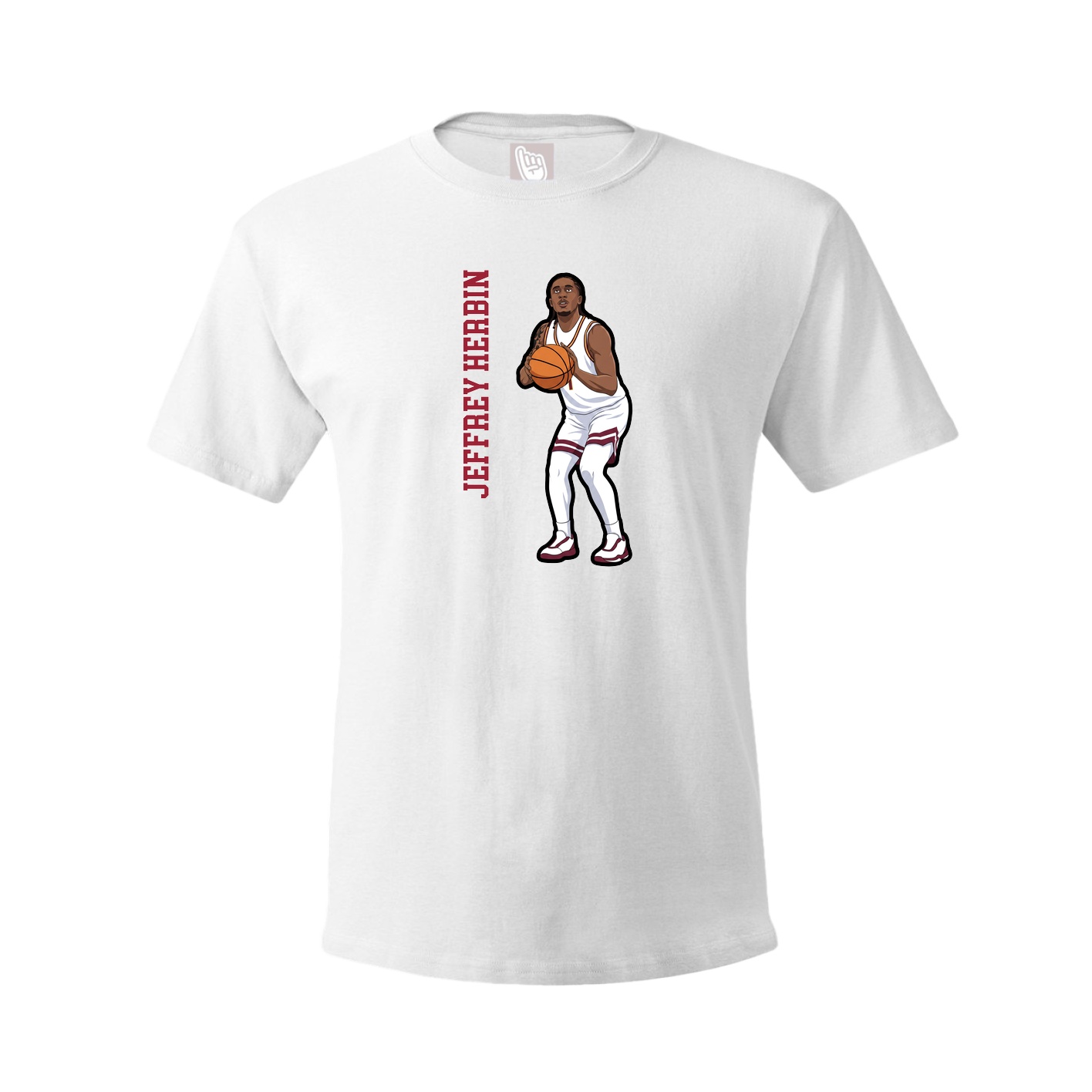Youth Tee — Name Vertical in White