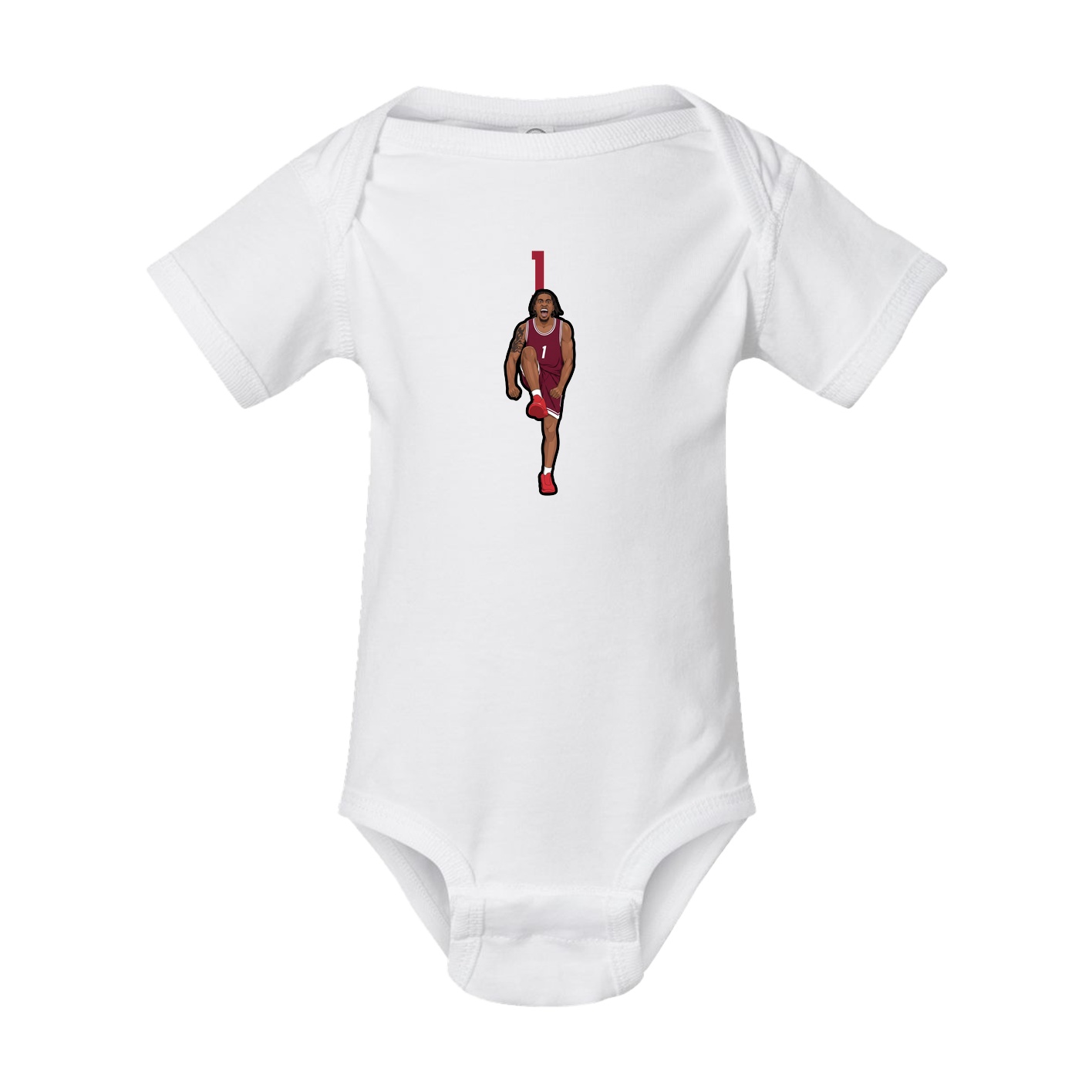 Baby Onesie — Number Top in White