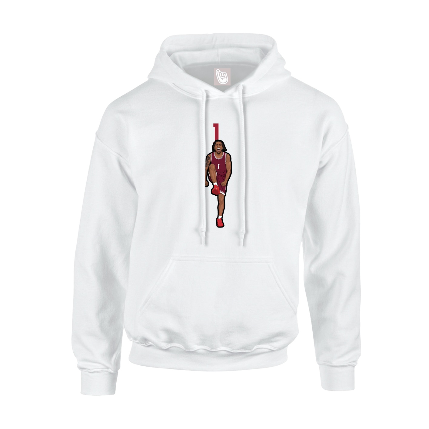 Hoodie — Number Top in White