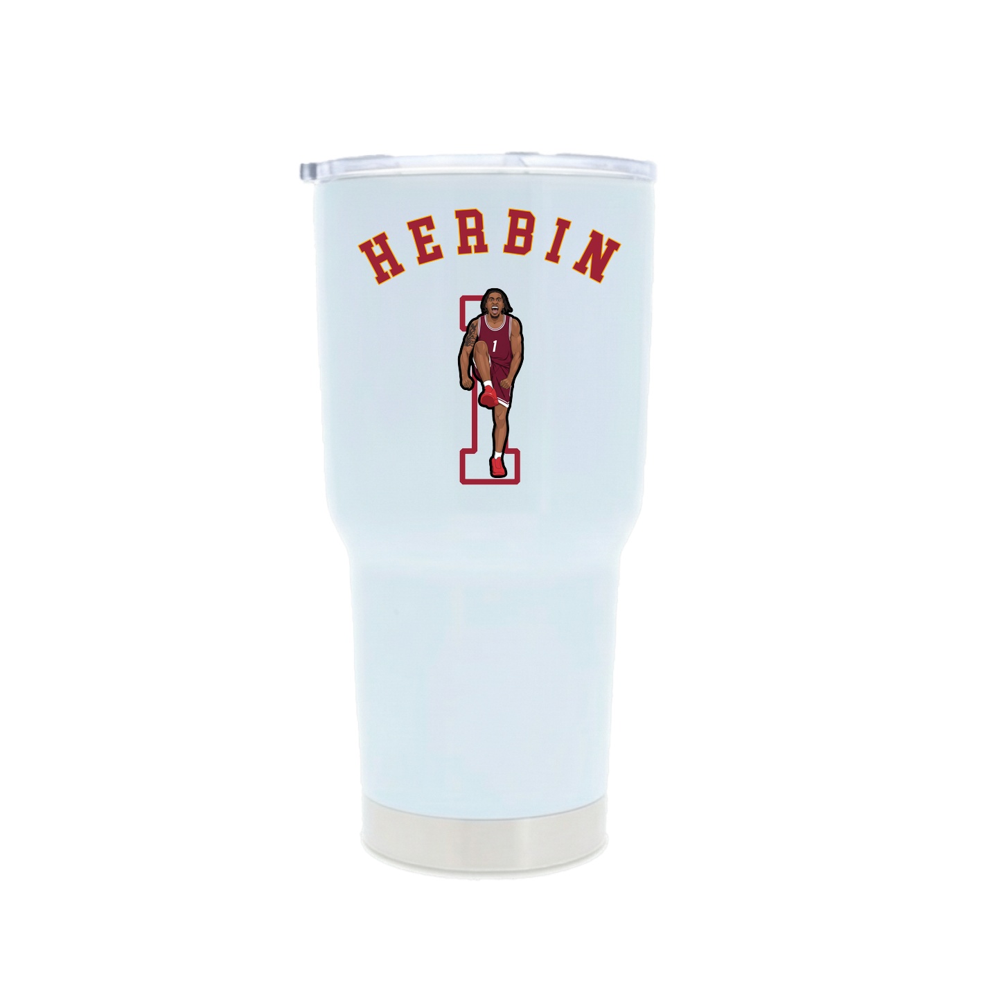 30oz Stainless Steel Tumbler — Shirsey Arch in White