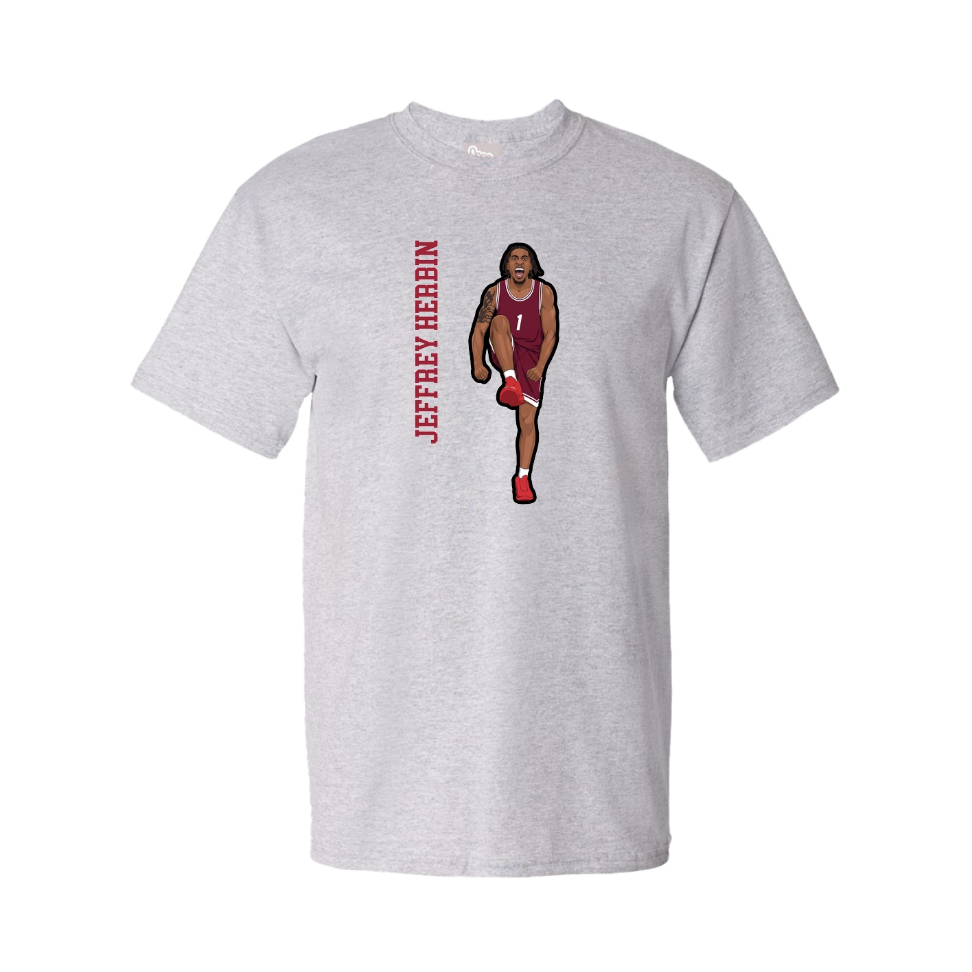 Youth Tee — Name Vertical in Grey