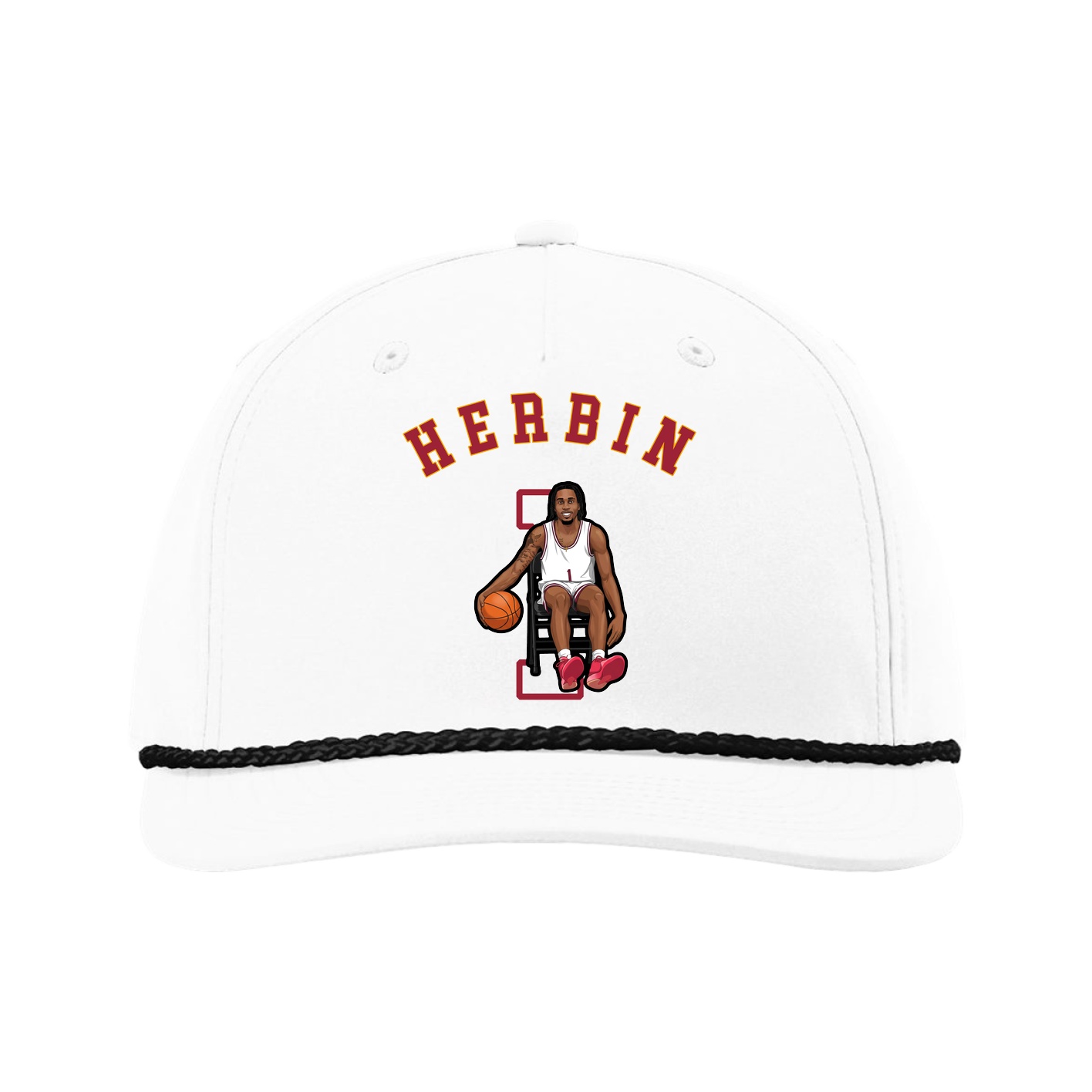 Five-Panel Classic Rope Cap — Shirsey Arch in White